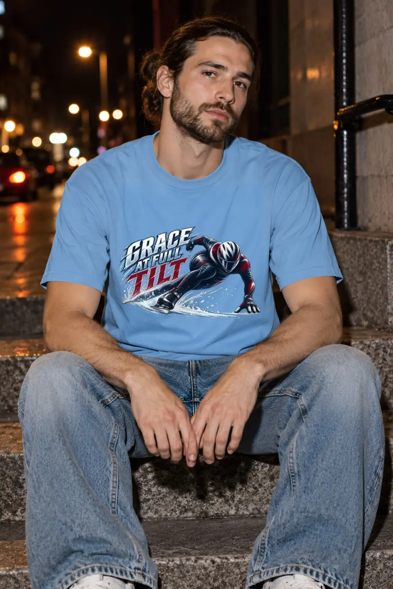 "Grace at Full Tilt" Heavyweight Unisex Crewneck T-shirt