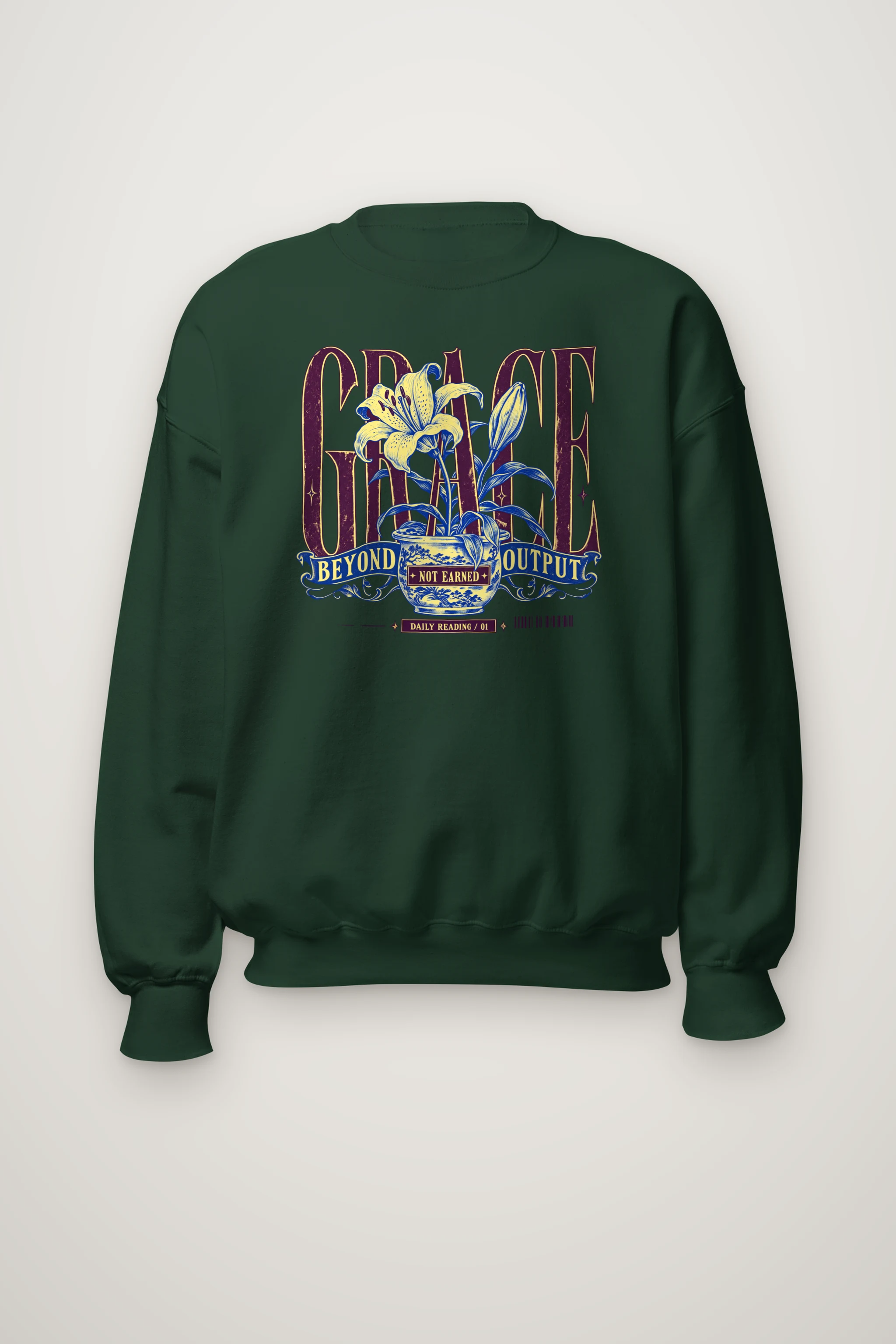 "Grace Beyond Output" Heavy Blend Unisex Crewneck Sweatshirt