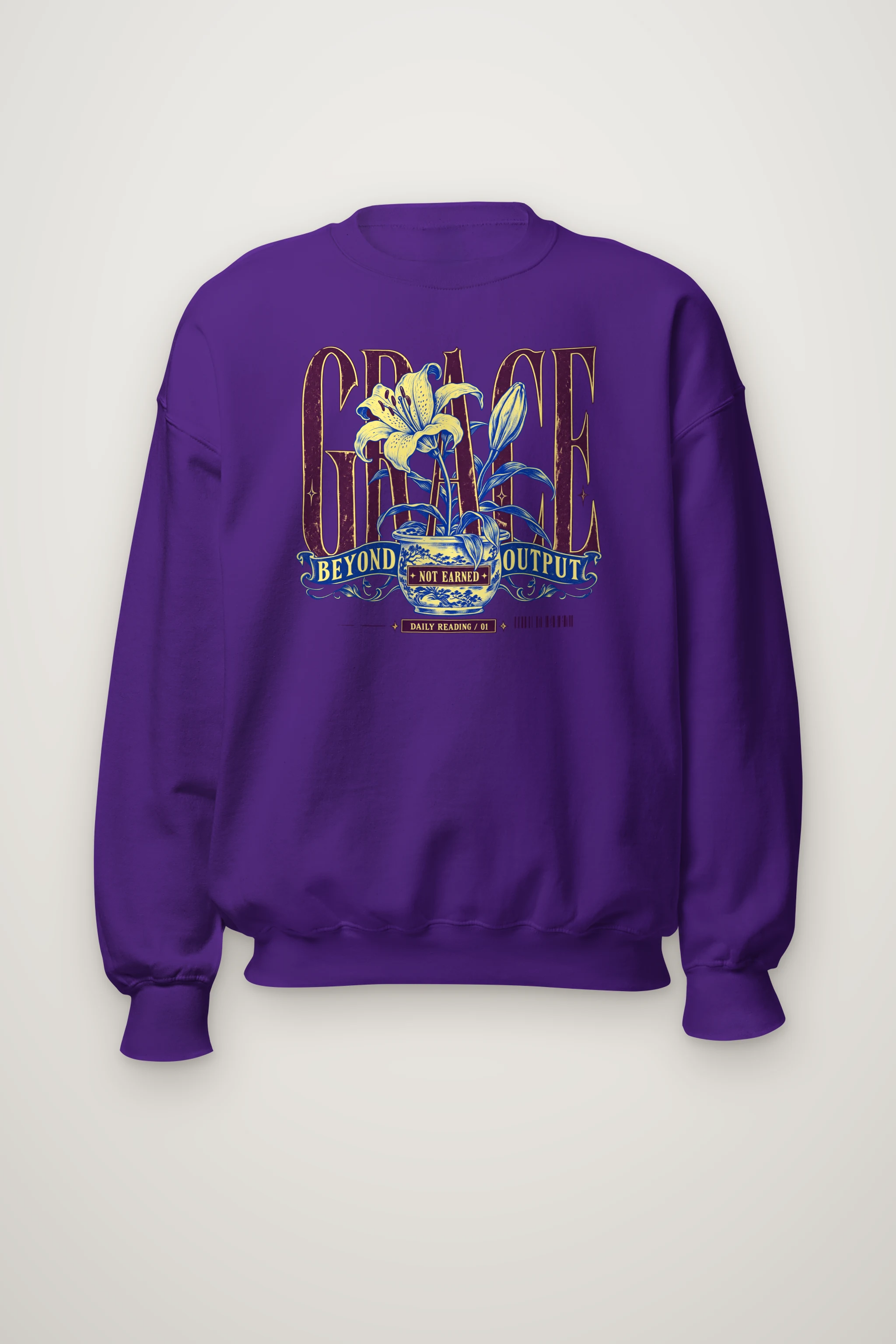 "Grace Beyond Output" Heavy Blend Unisex Crewneck Sweatshirt