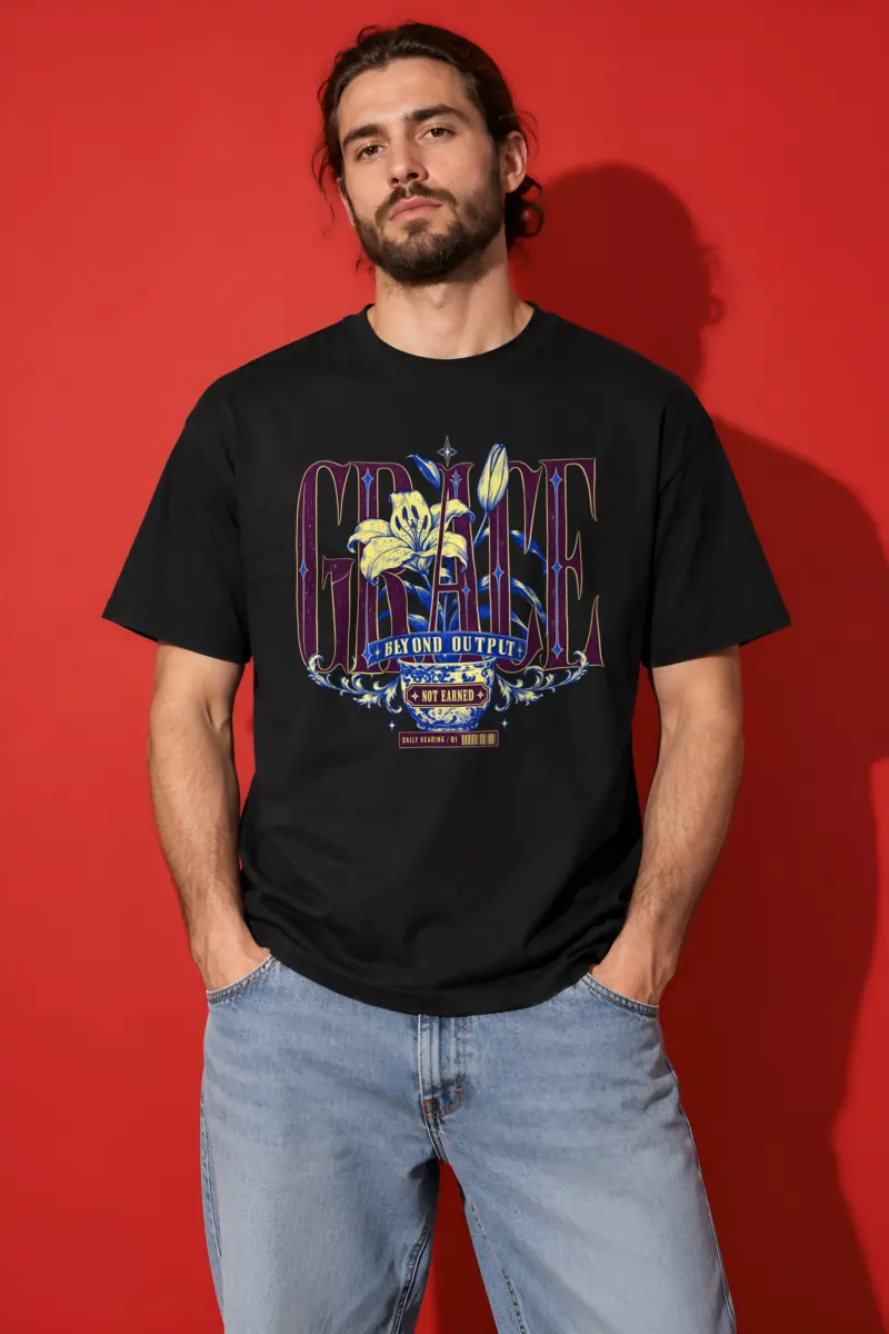 "Grace Beyond Output" Heavyweight Unisex Crewneck T-shirt