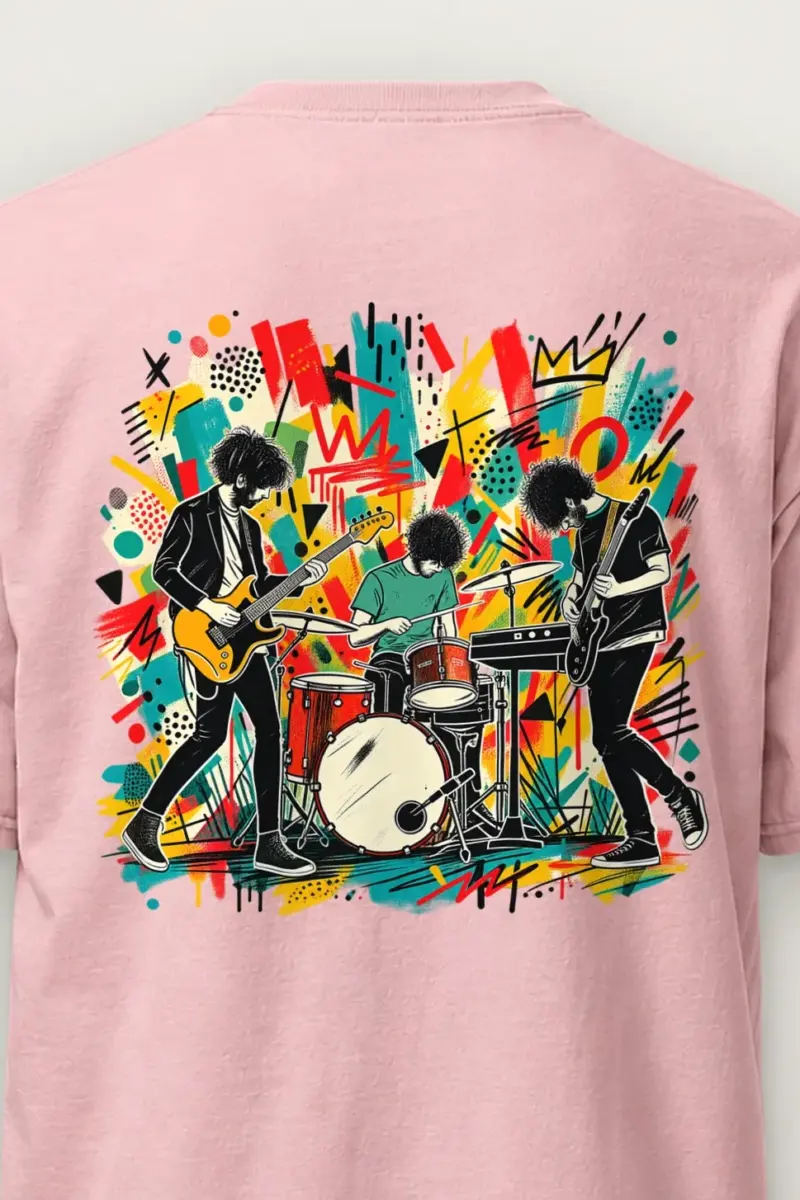 "Graffiti Band Performance" Heavyweight Unisex Crewneck T-shirt