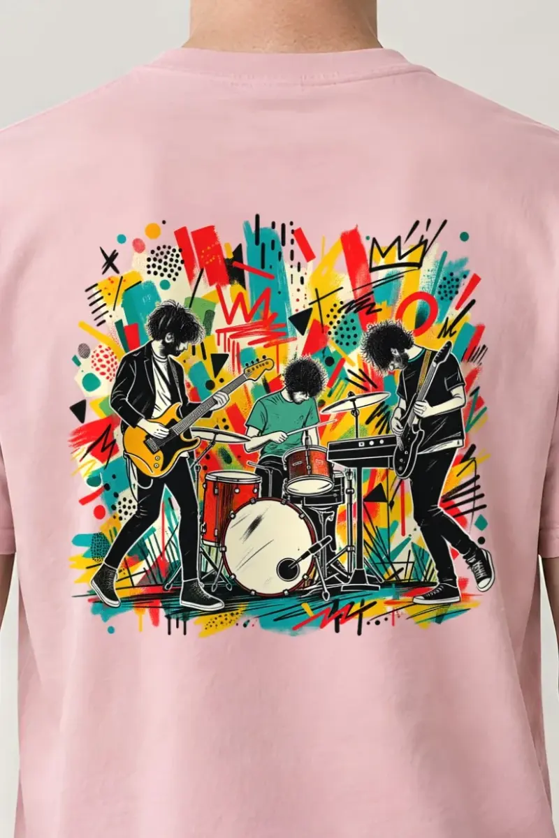 "Graffiti Band Performance" Heavyweight Unisex Crewneck T-shirt