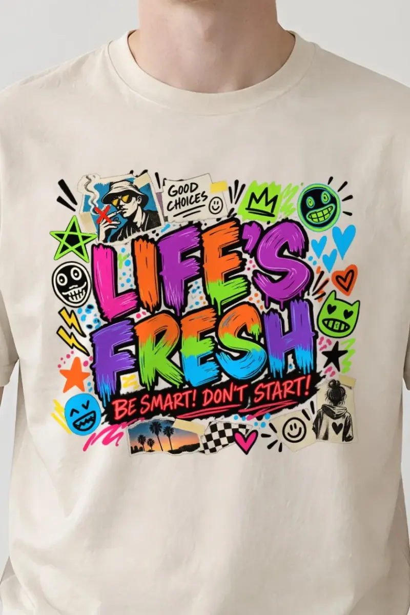 "Graffiti Choice Doodles" Heavyweight Unisex Crewneck T-shirt