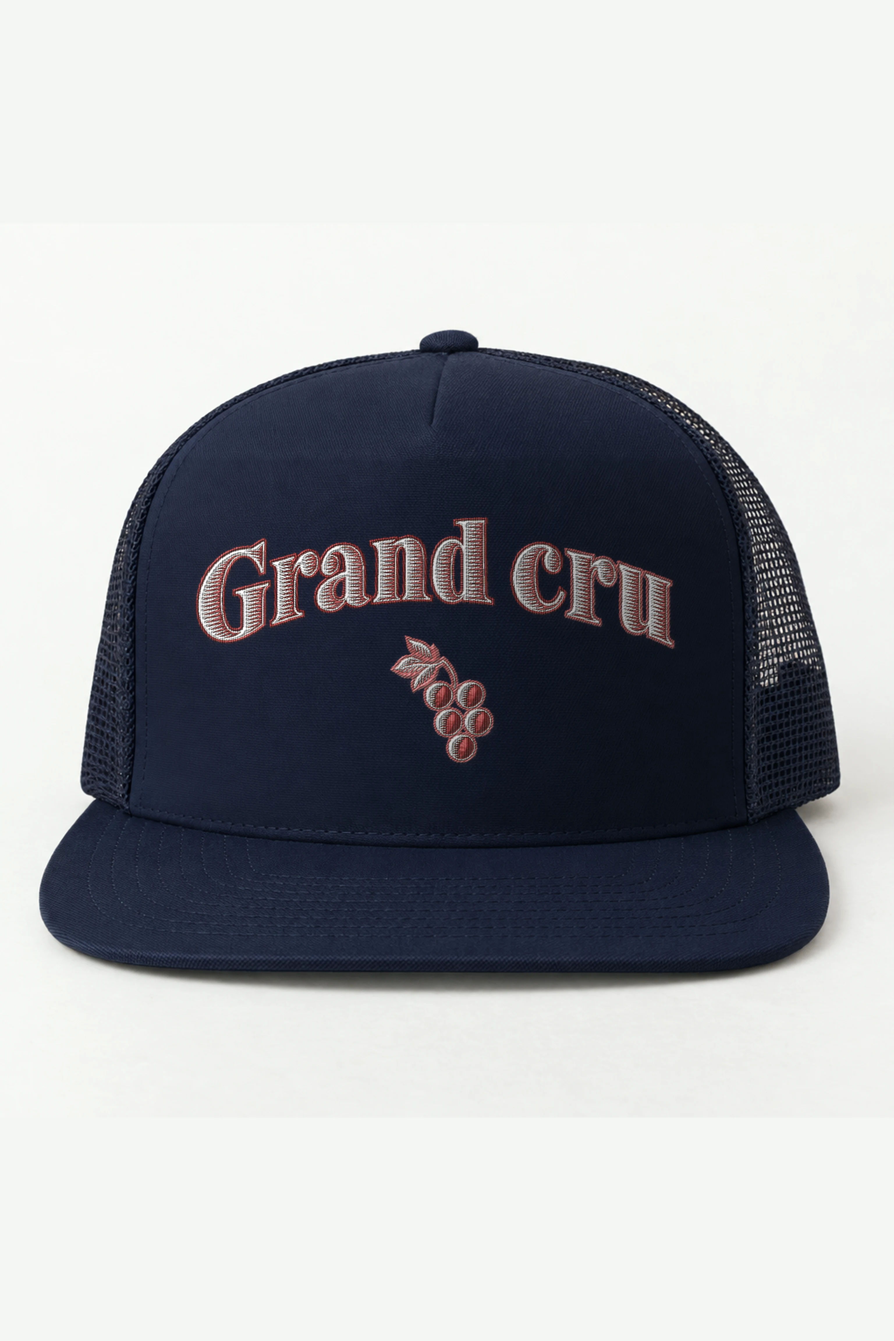 "Grand cru" 5 Panel Trucker Cap · Embroidered