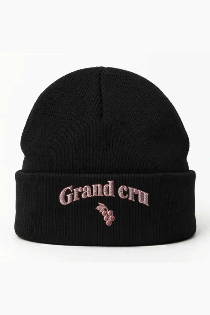 "Grand cru" Cuffed Beanie · Embroidered