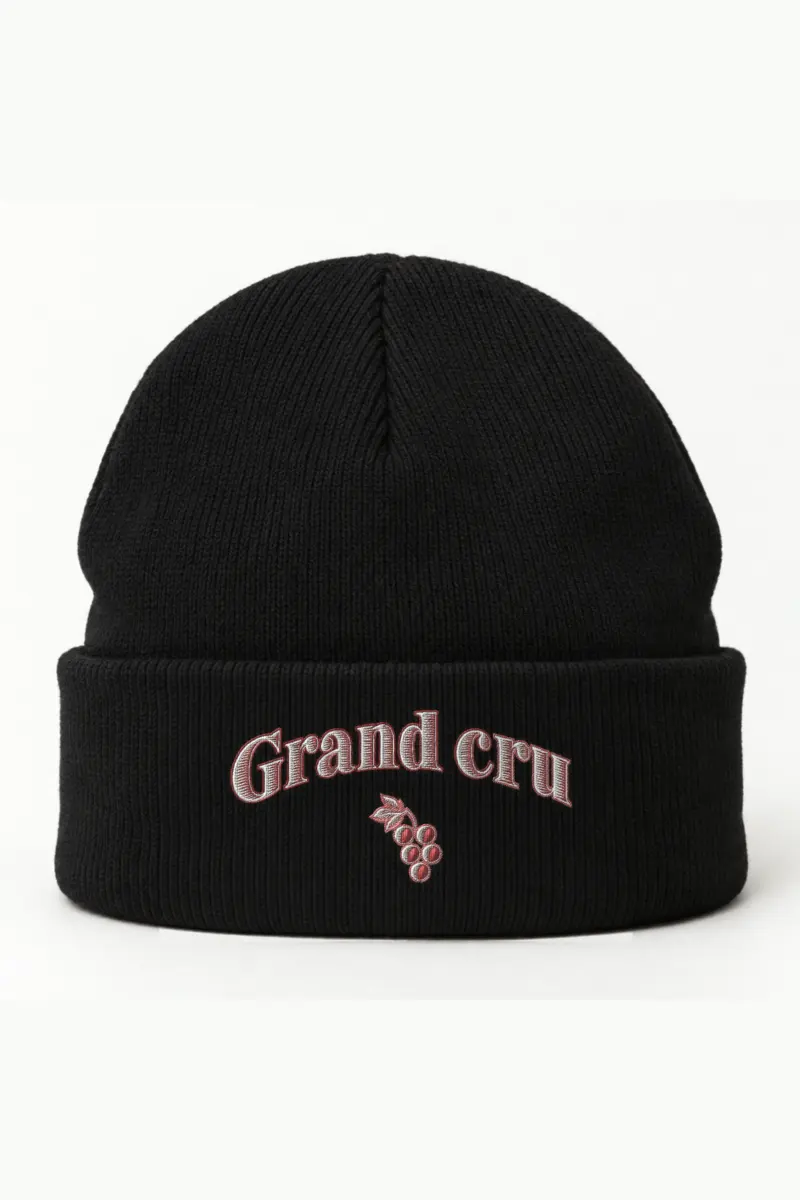 "Grand cru" Cuffed Beanie · Embroidered