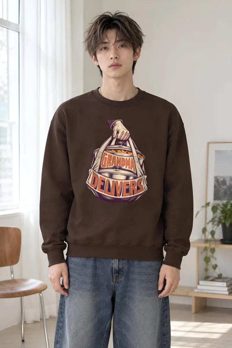“Grandma Delivers” Heavy Blend Unisex Crewneck Sweatshirt