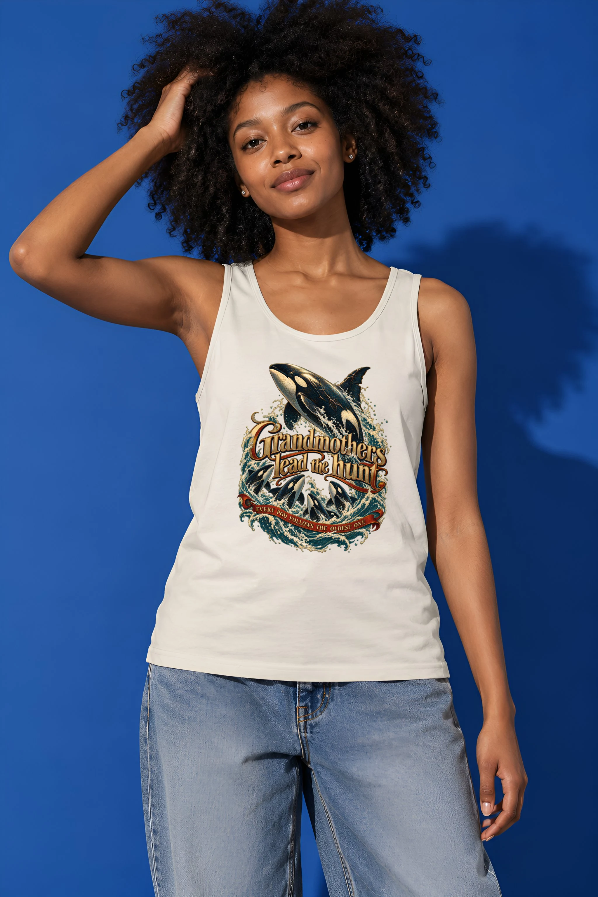 "Grandmothers Lead The Hunt" Unisex Jersey Tank