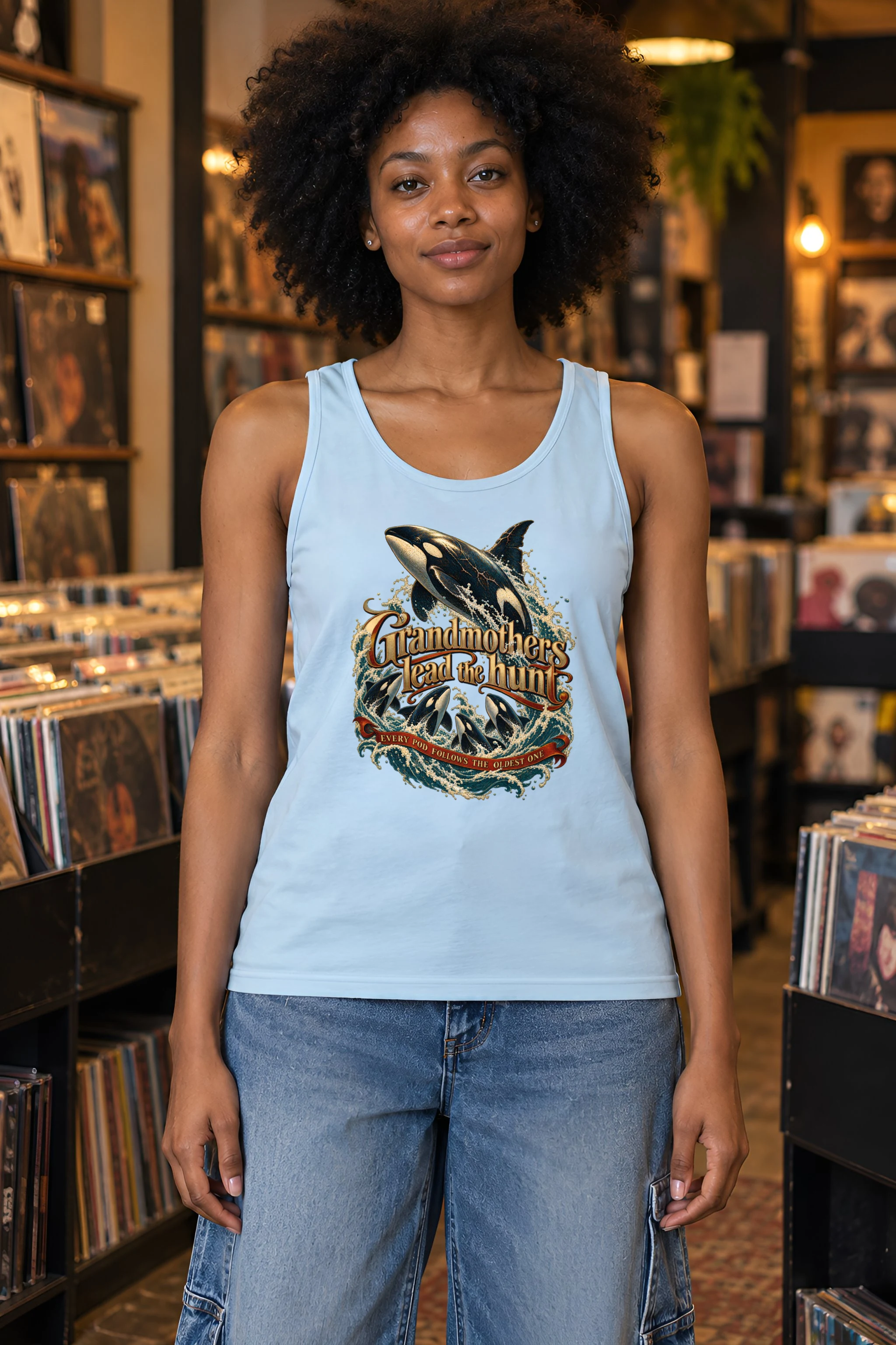 "Grandmothers Lead The Hunt" Unisex Jersey Tank