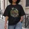 "Grandmothers Lead the Hunt" Unisex Oversized Heavyweight Crewneck T-Shirt