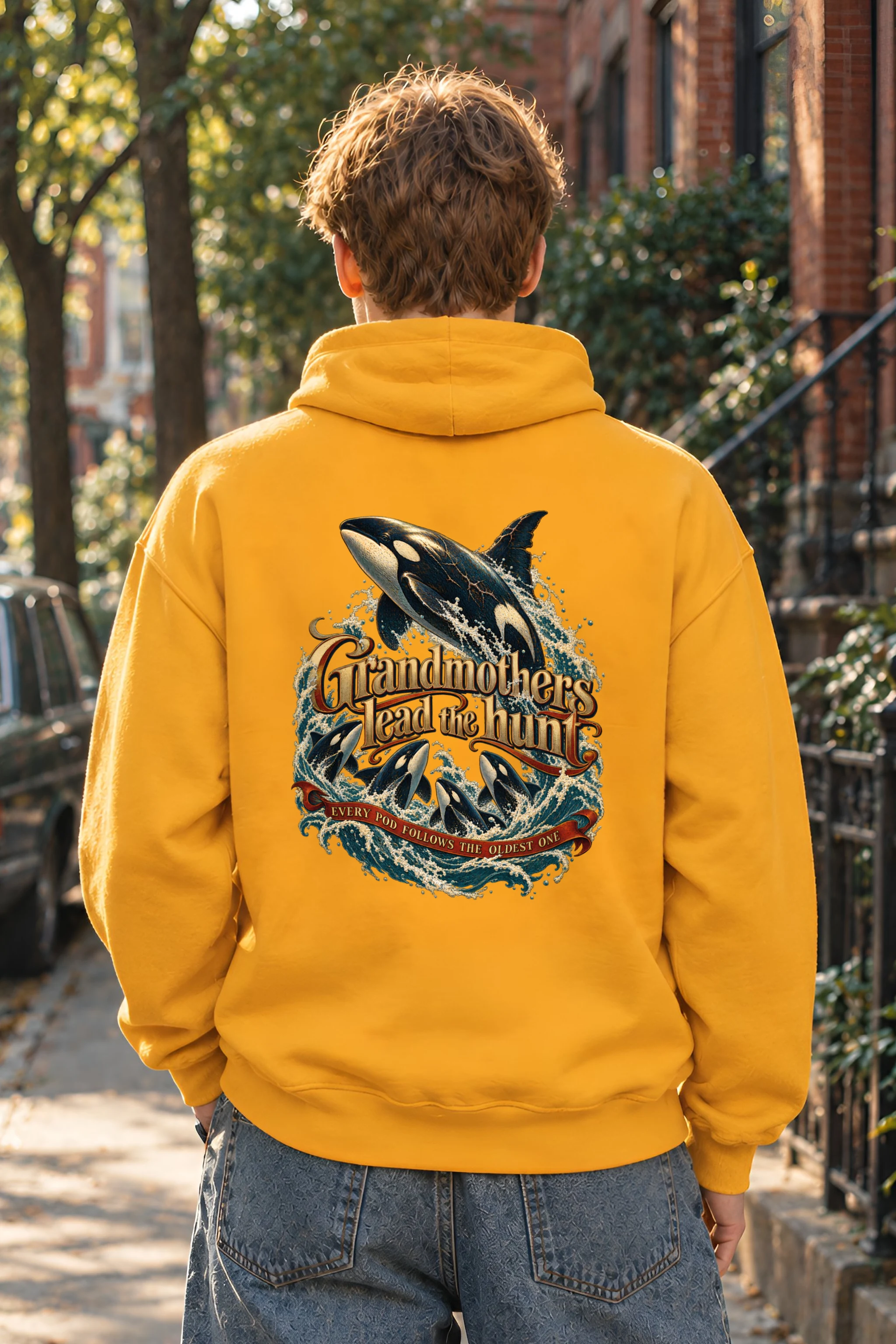 "Grandmothers Lead The Hunt" Unisex Pullover Hoodie
