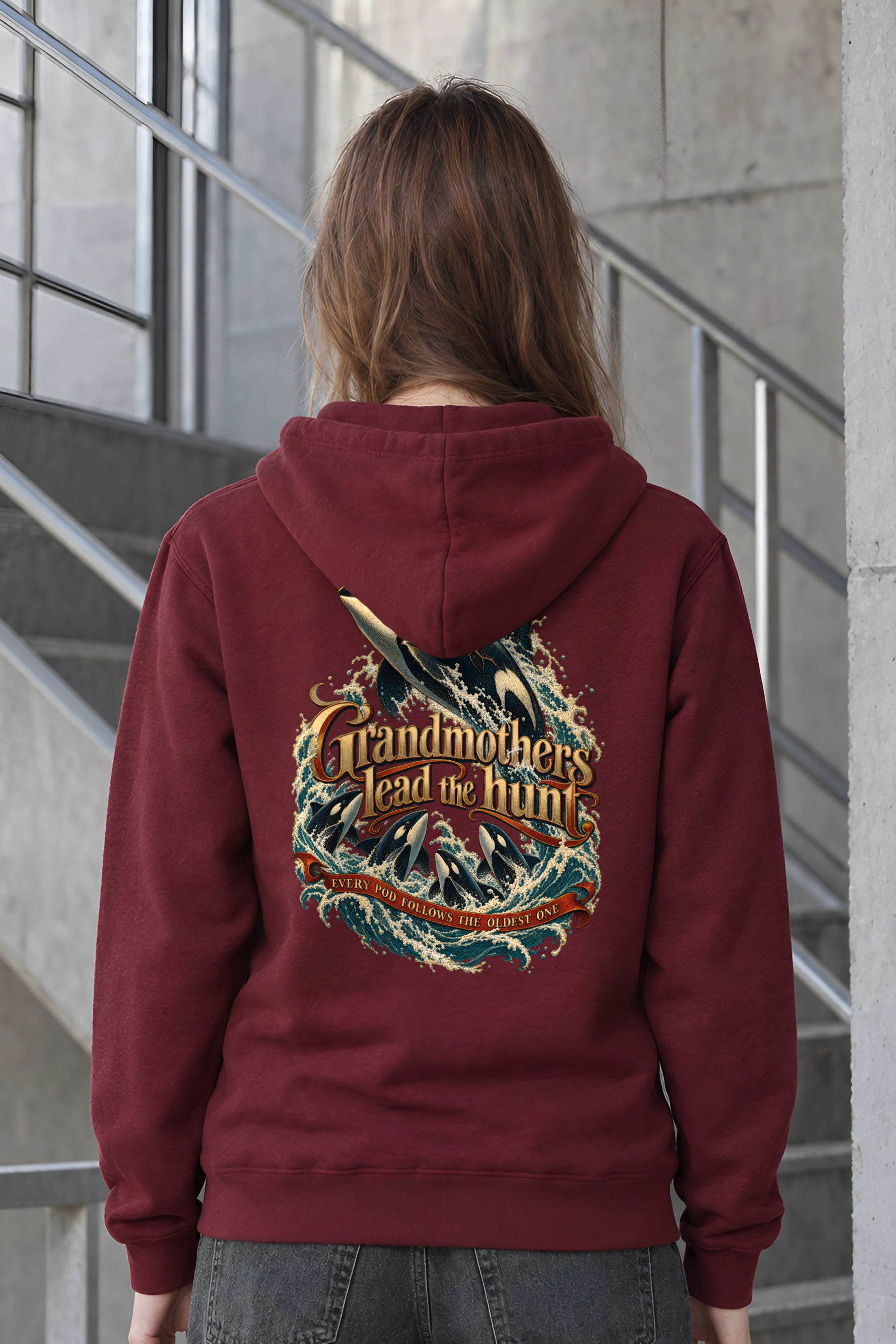 "Grandmothers Lead The Hunt" Unisex Pullover Hoodie