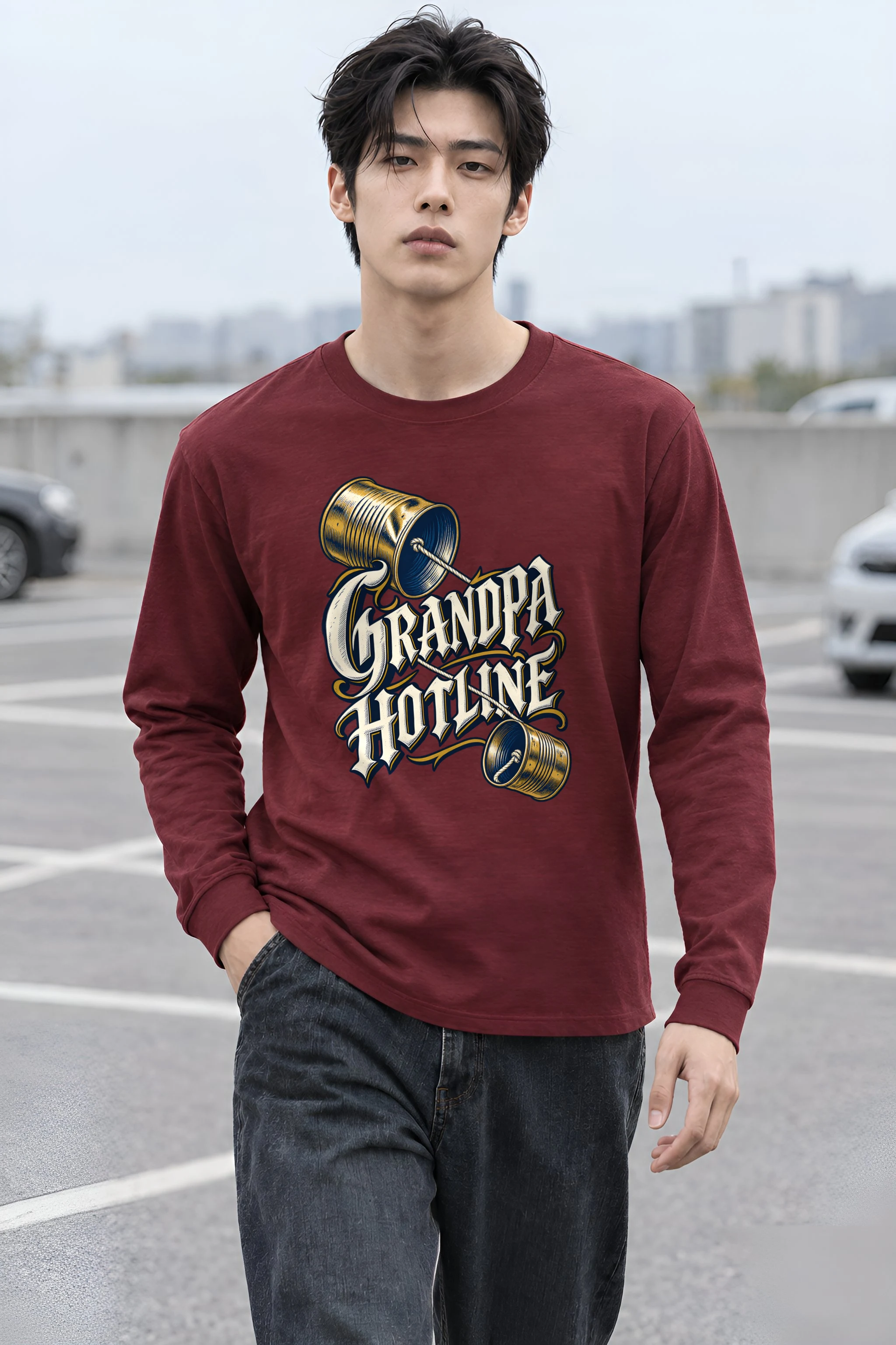 "Grandpa Hotline" Unisex Longsleeve T-shirt