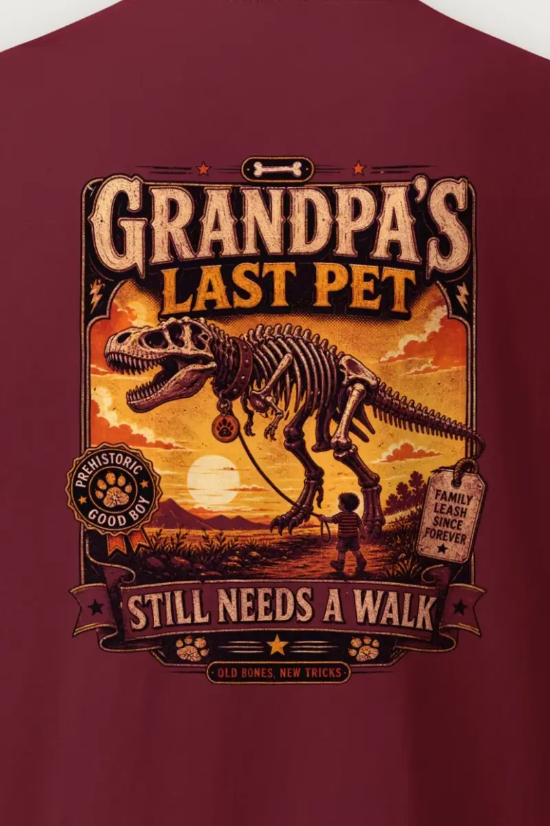 "Grandpa’s Last Pet" Heavyweight Unisex Crewneck T-shirt