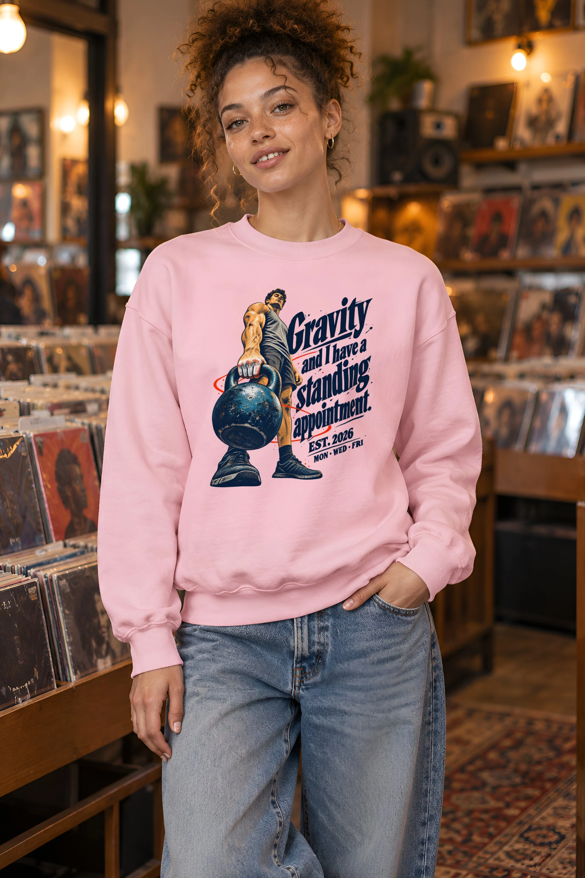 "Gravity Standing Appointment" Unisex Crewneck Sweatshirt