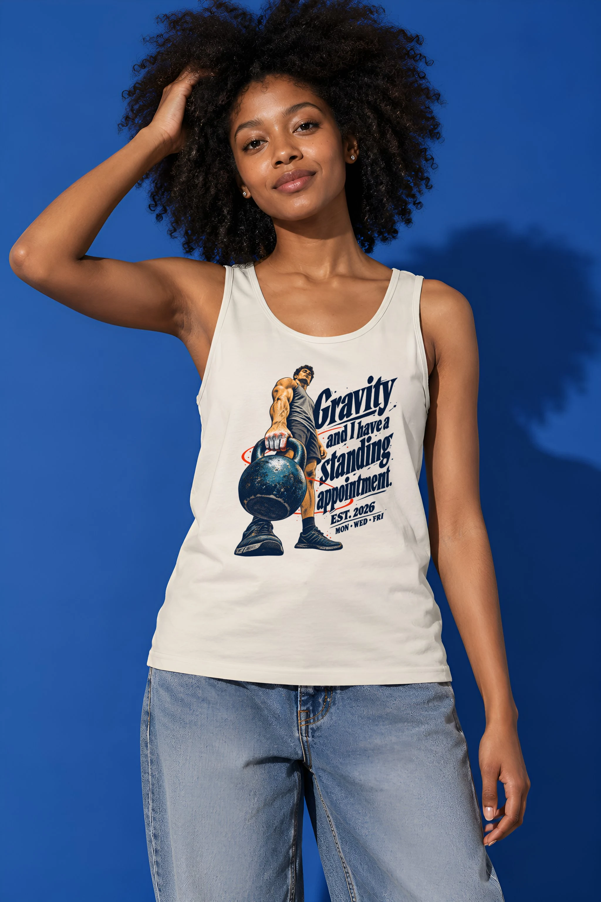 "Gravity Standing Appointment" Unisex Jersey Tank