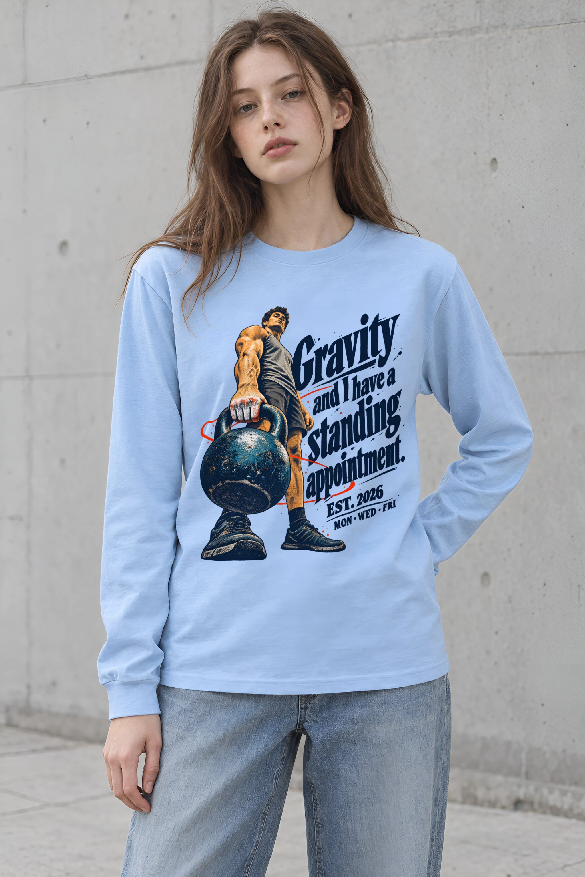 "Gravity Standing Appointment" Unisex Longsleeve T-shirt
