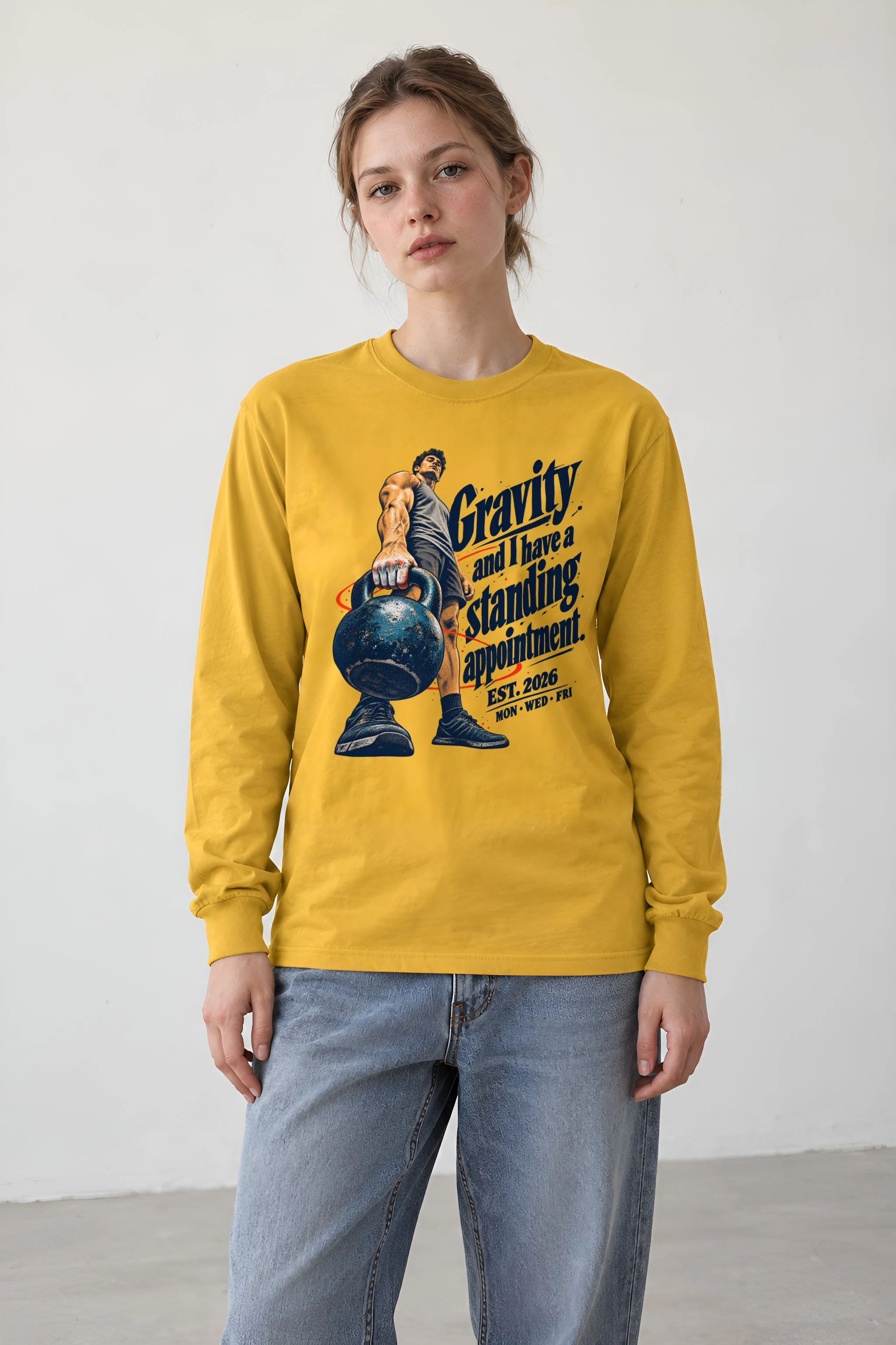 "Gravity Standing Appointment" Unisex Longsleeve T-shirt