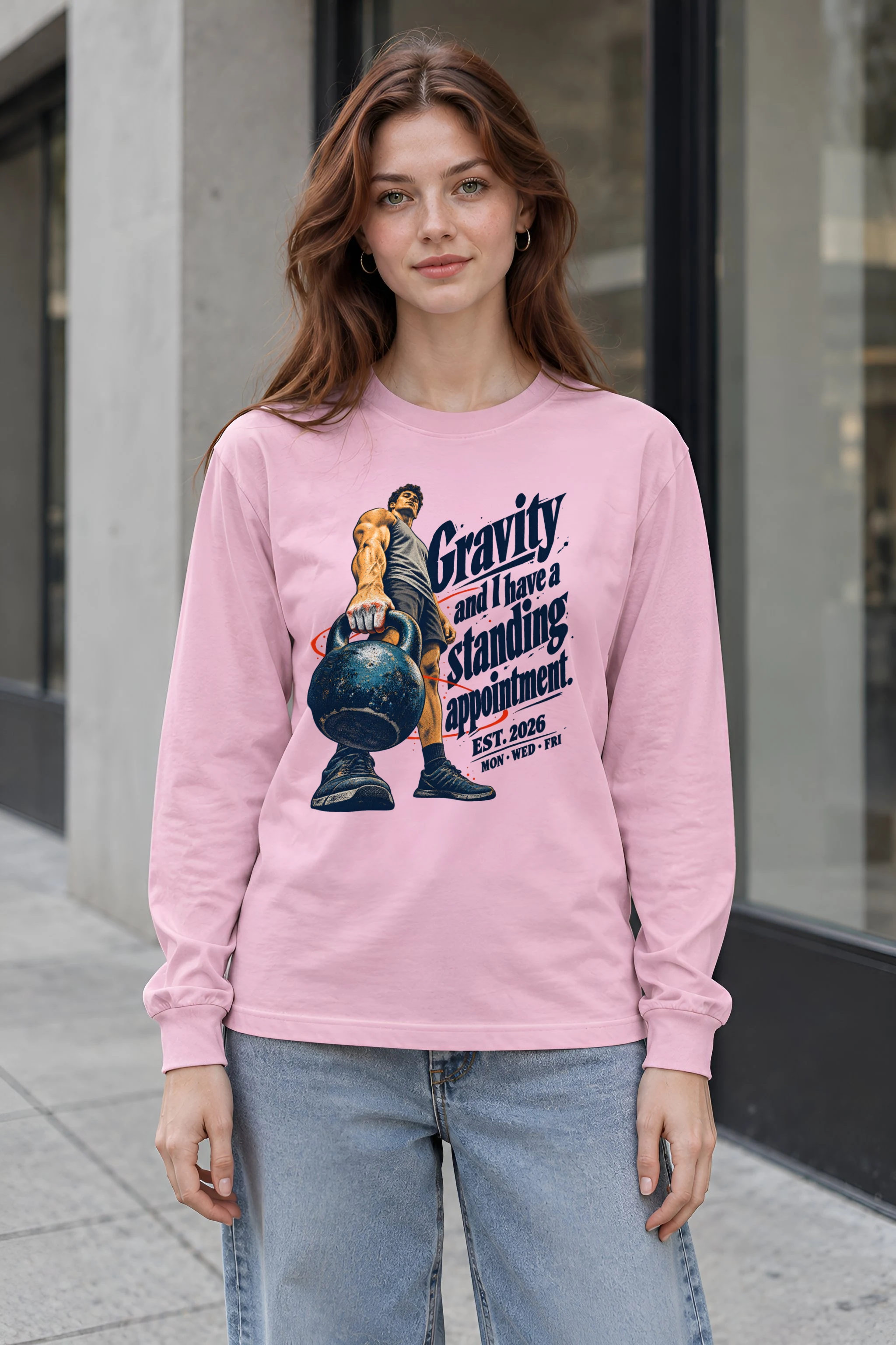 "Gravity Standing Appointment" Unisex Longsleeve T-shirt