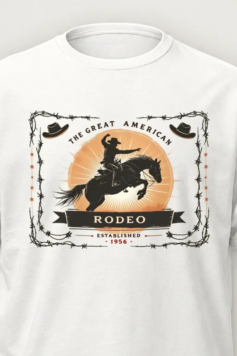 "Great American Rodeo" Heavyweight Unisex Crewneck T-shirt