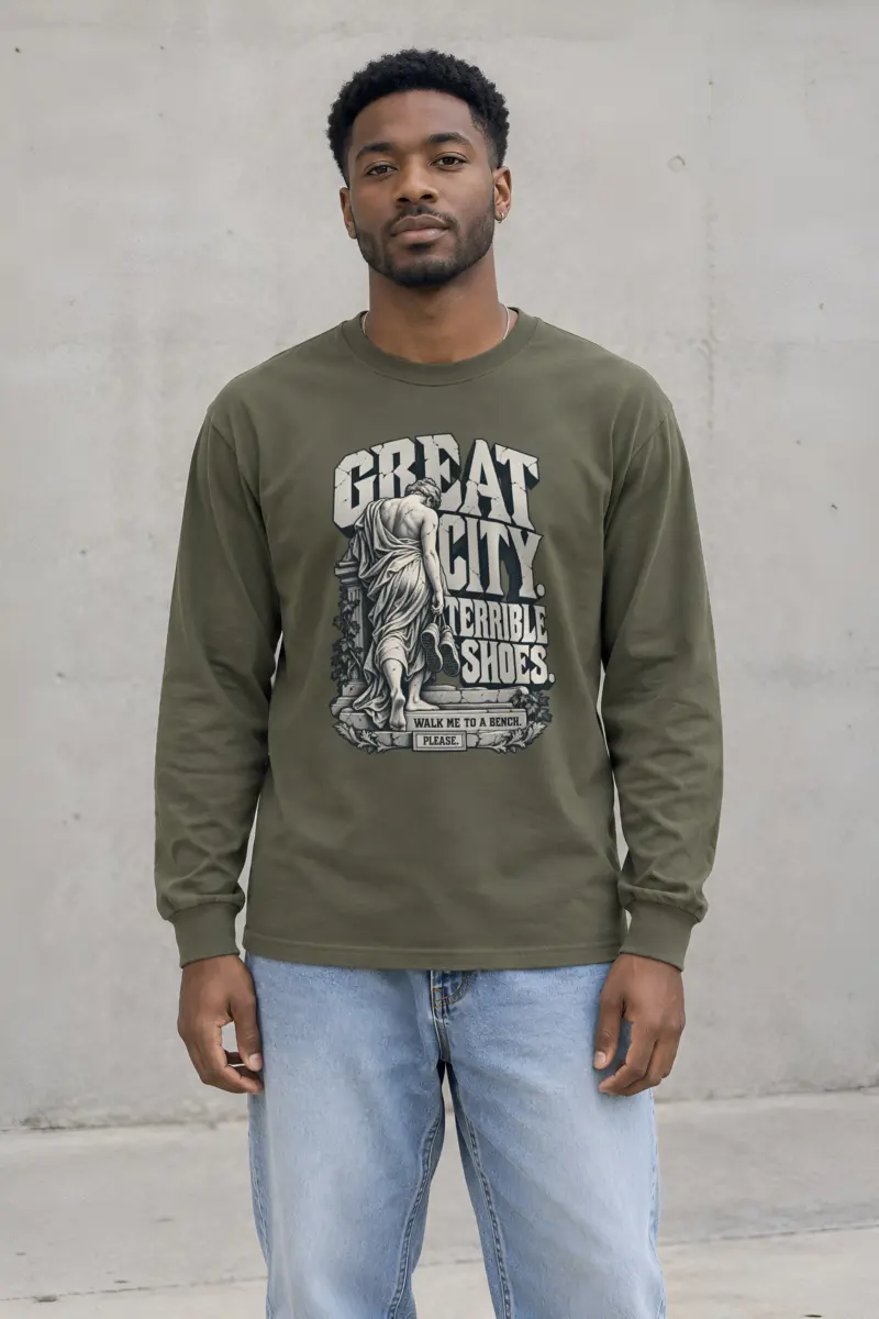 "Great City Terrible Shoes" Unisex Longsleeve T-shirt