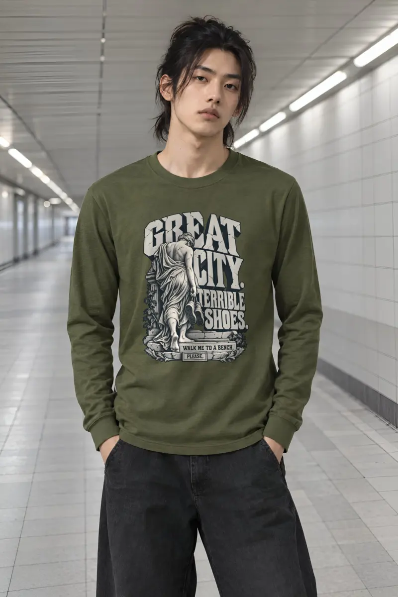 "Great City Terrible Shoes" Unisex Longsleeve T-shirt