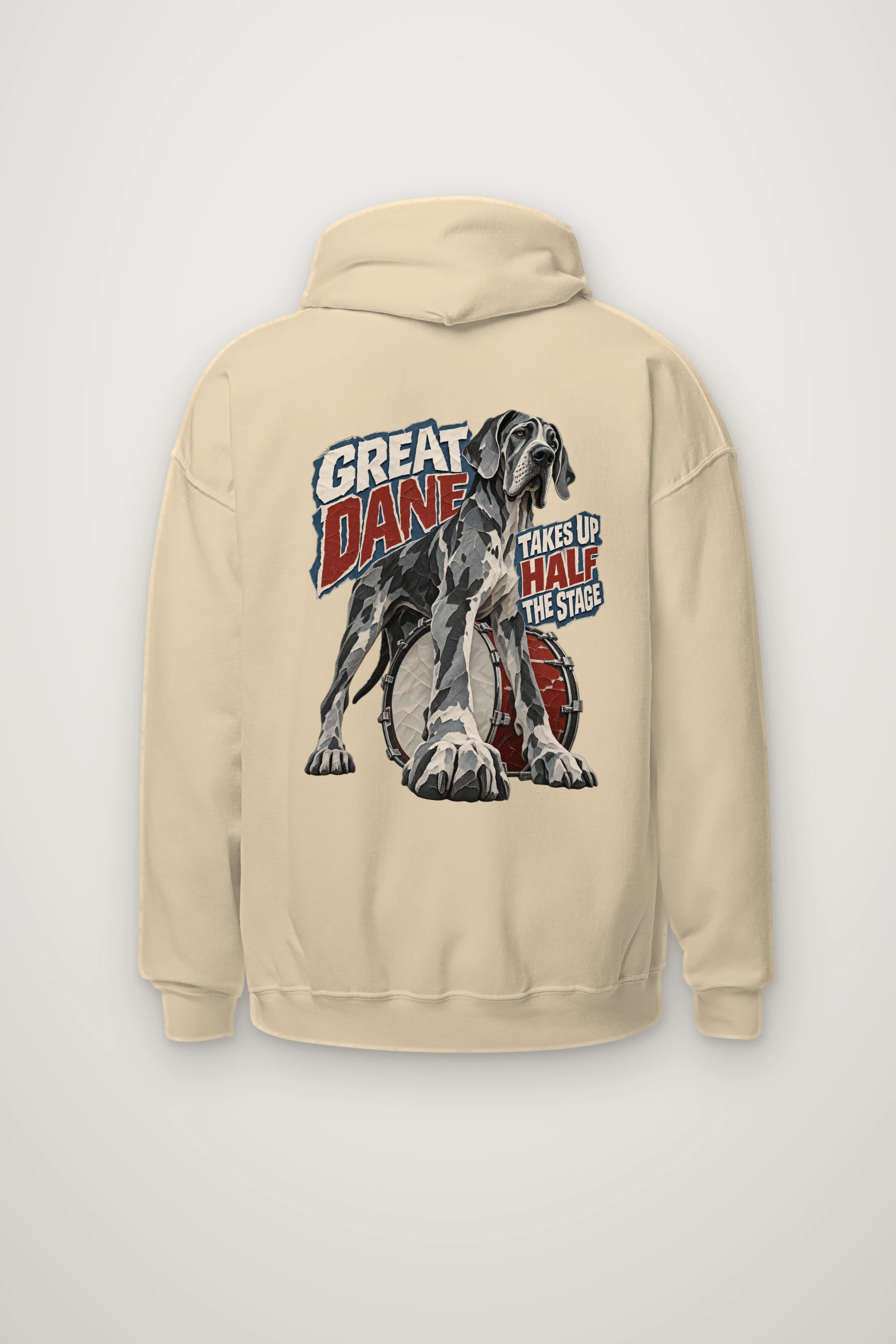 "Great Dane Bass Drum Collage" Heavy Blend Unisex Pullover Hoodie