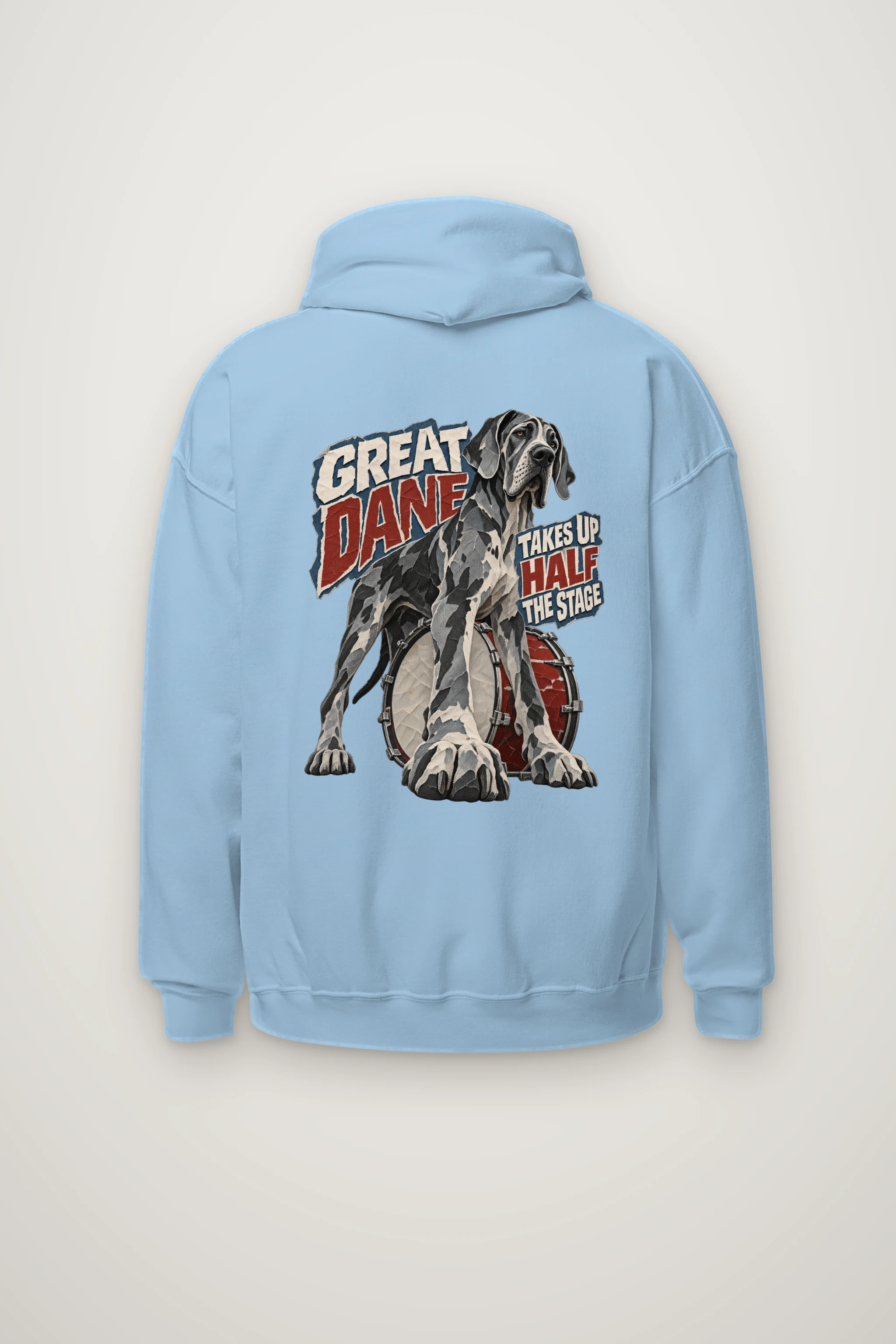 "Great Dane Bass Drum Collage" Heavy Blend Unisex Pullover Hoodie
