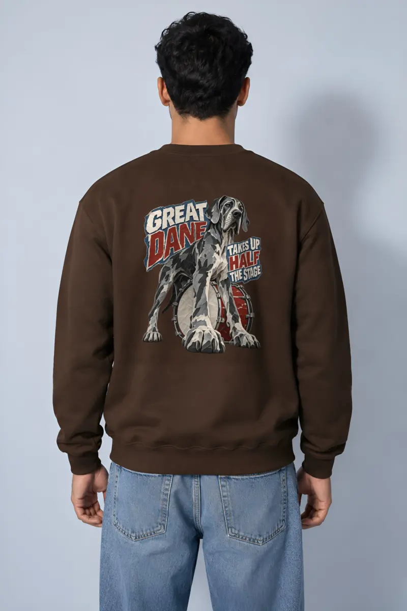 “Great Dane Takes Up Half the Stage” Heavy Blend Unisex Crewneck Sweatshirt