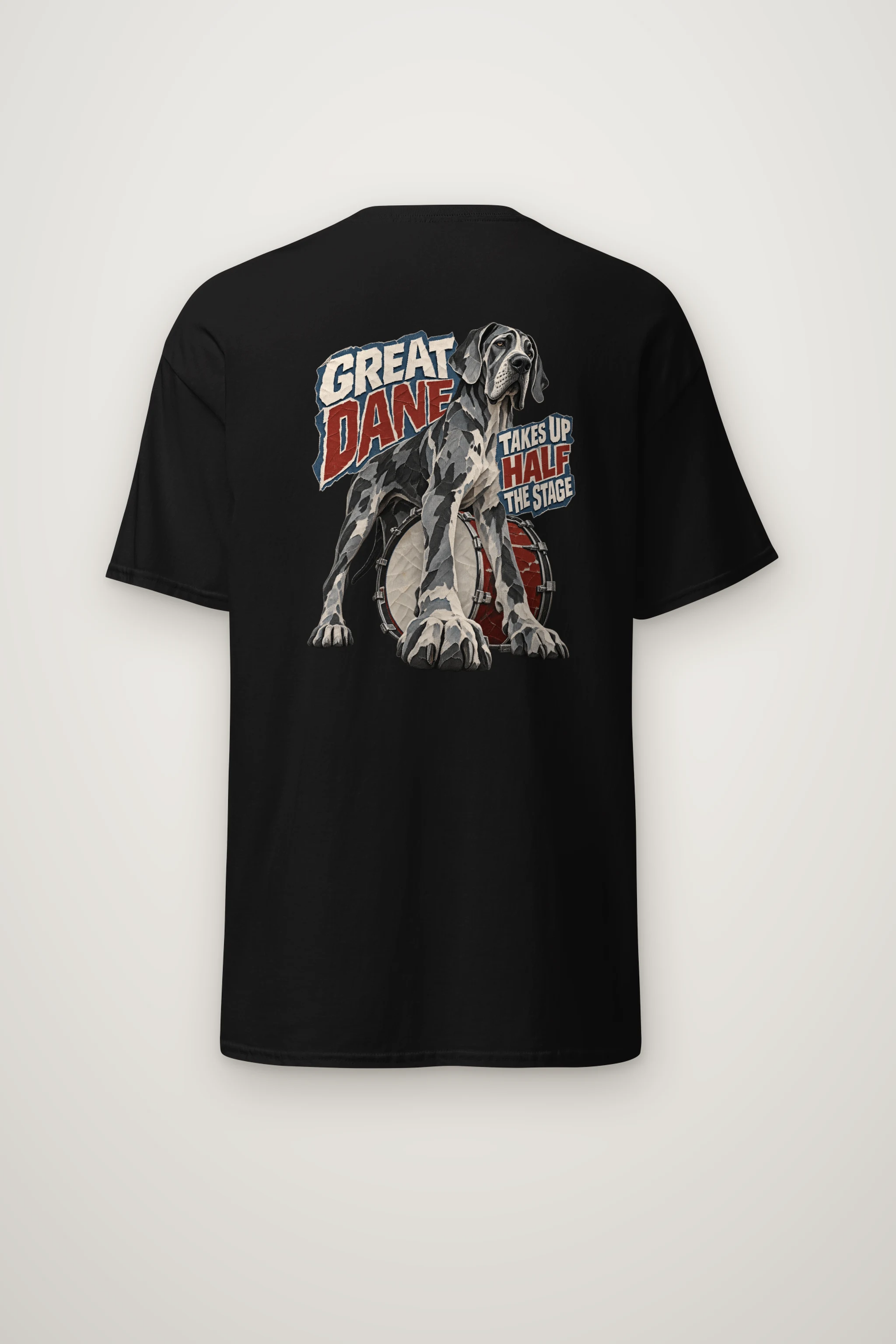 "Great Dane Takes Up Half the Stage" Heavyweight Unisex Crewneck T-shirt