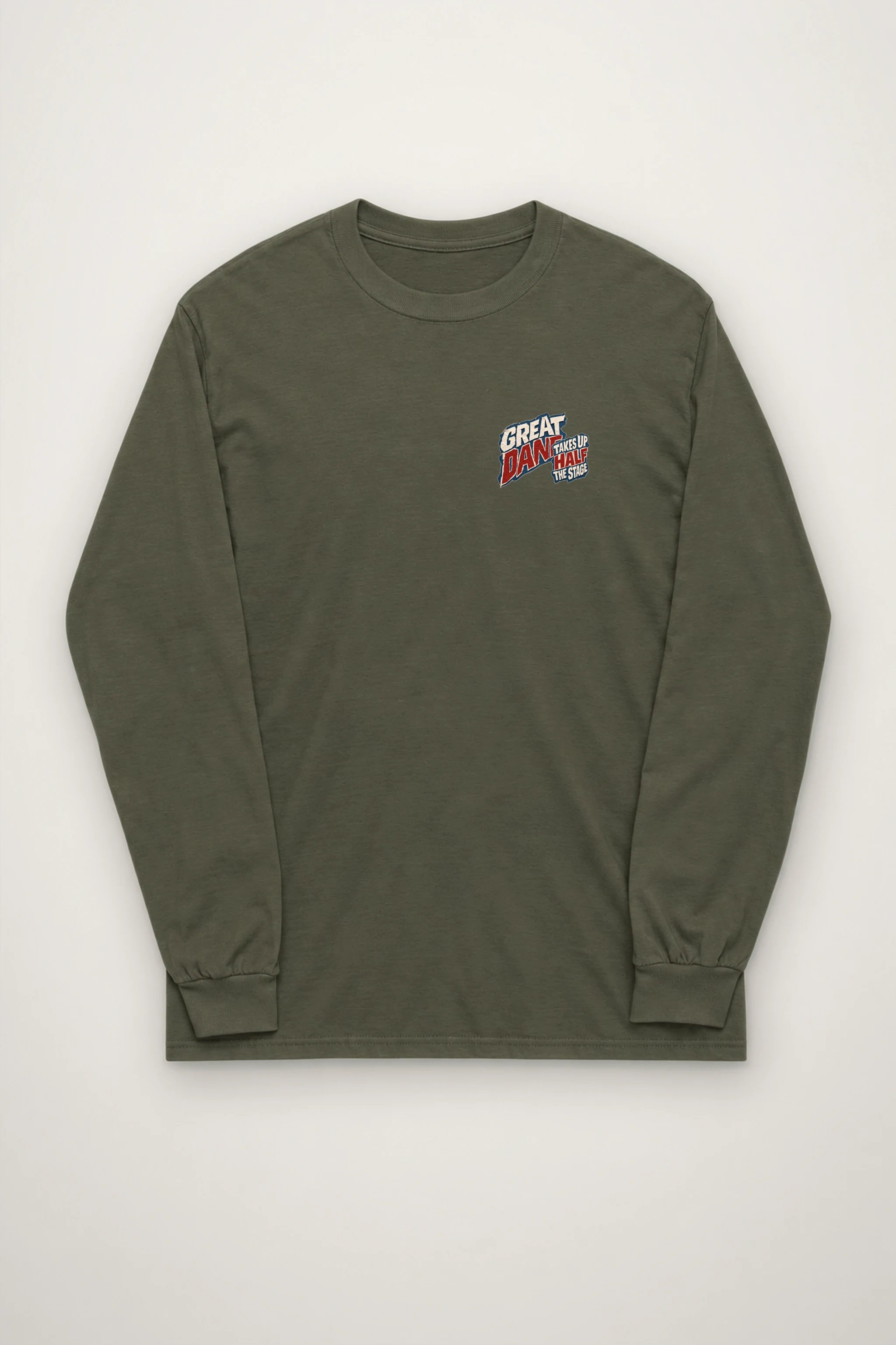 "Great Dane Takes Up Half the Stage" Unisex Longsleeve T-shirt