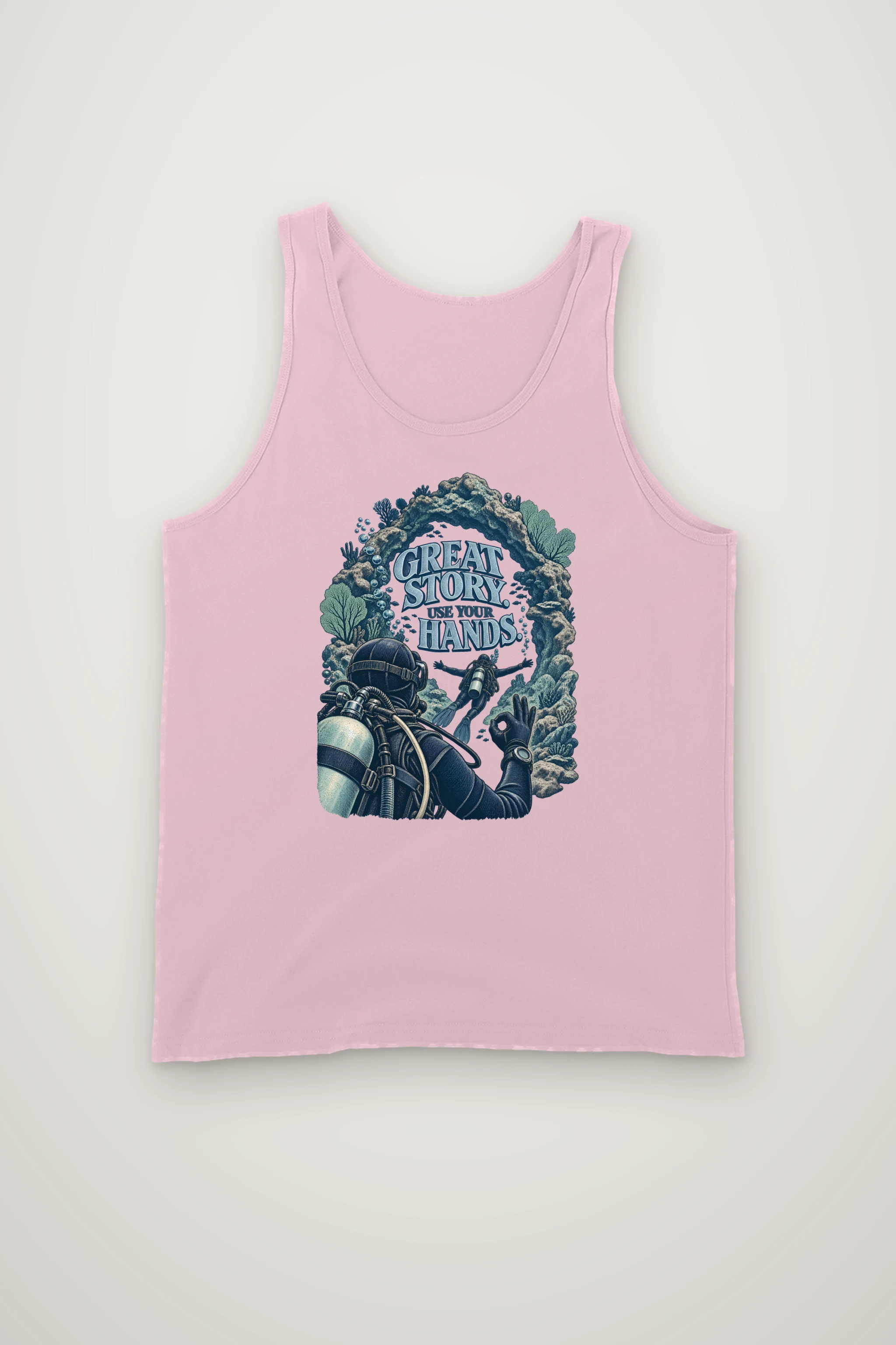 "Great Story. Use Your Hands." Unisex Jersey Tank