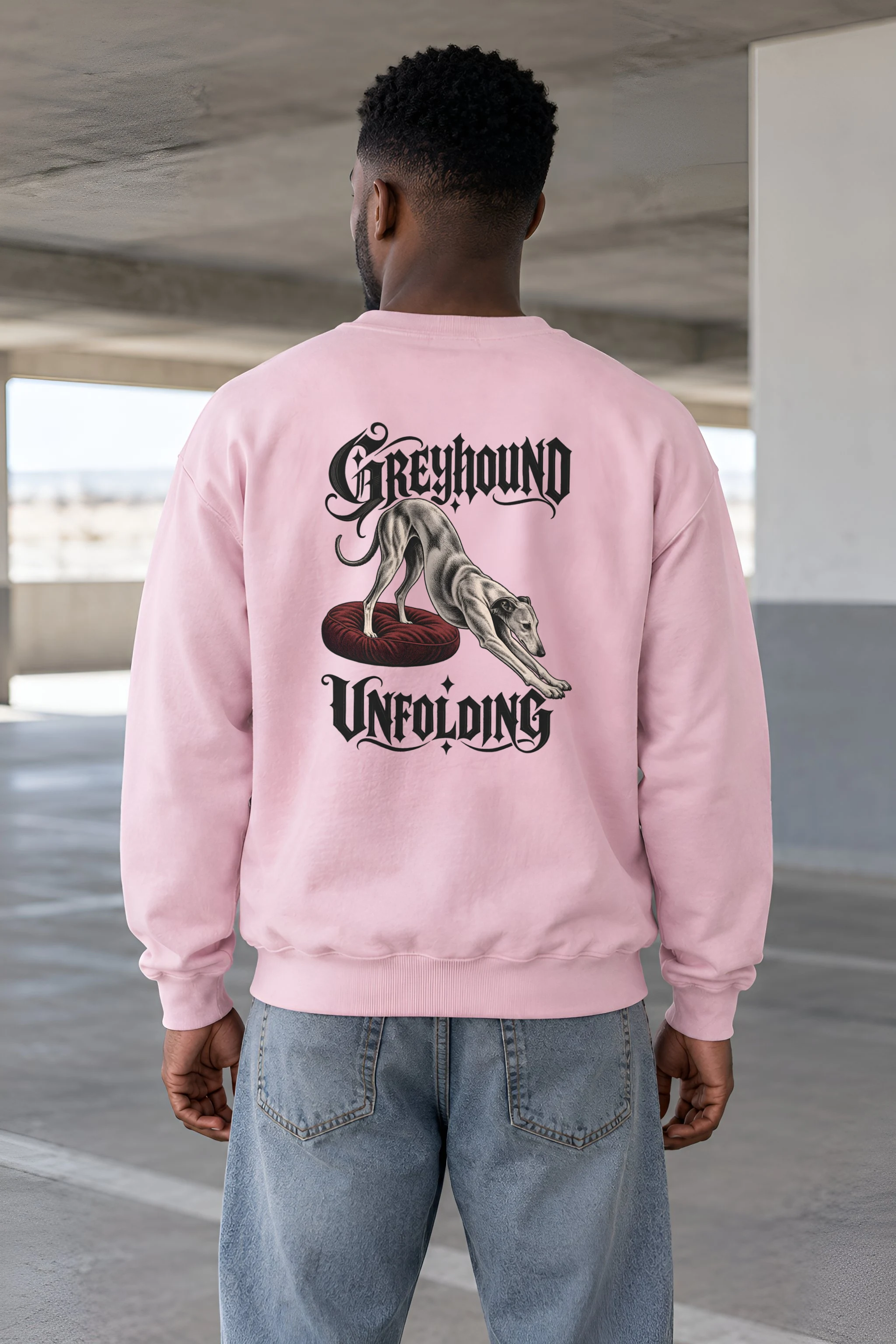 "Greyhound Unfolding" Heavy Blend Unisex Crewneck Sweatshirt