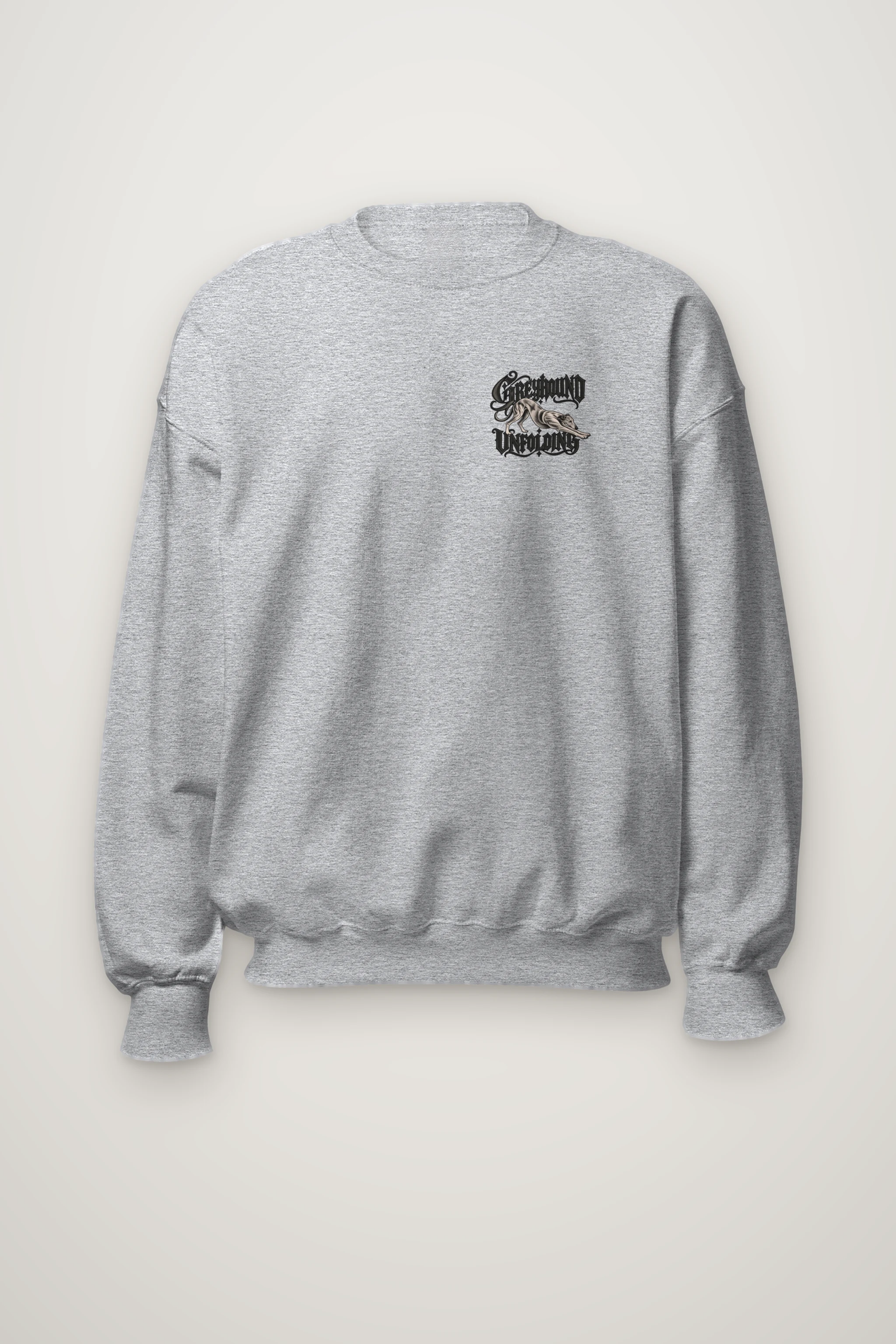"Greyhound Unfolding" Heavy Blend Unisex Crewneck Sweatshirt