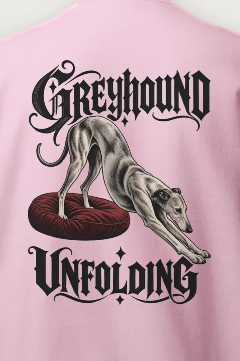 "Greyhound Unfolding" Heavy Blend Unisex Crewneck Sweatshirt - the graphic up close