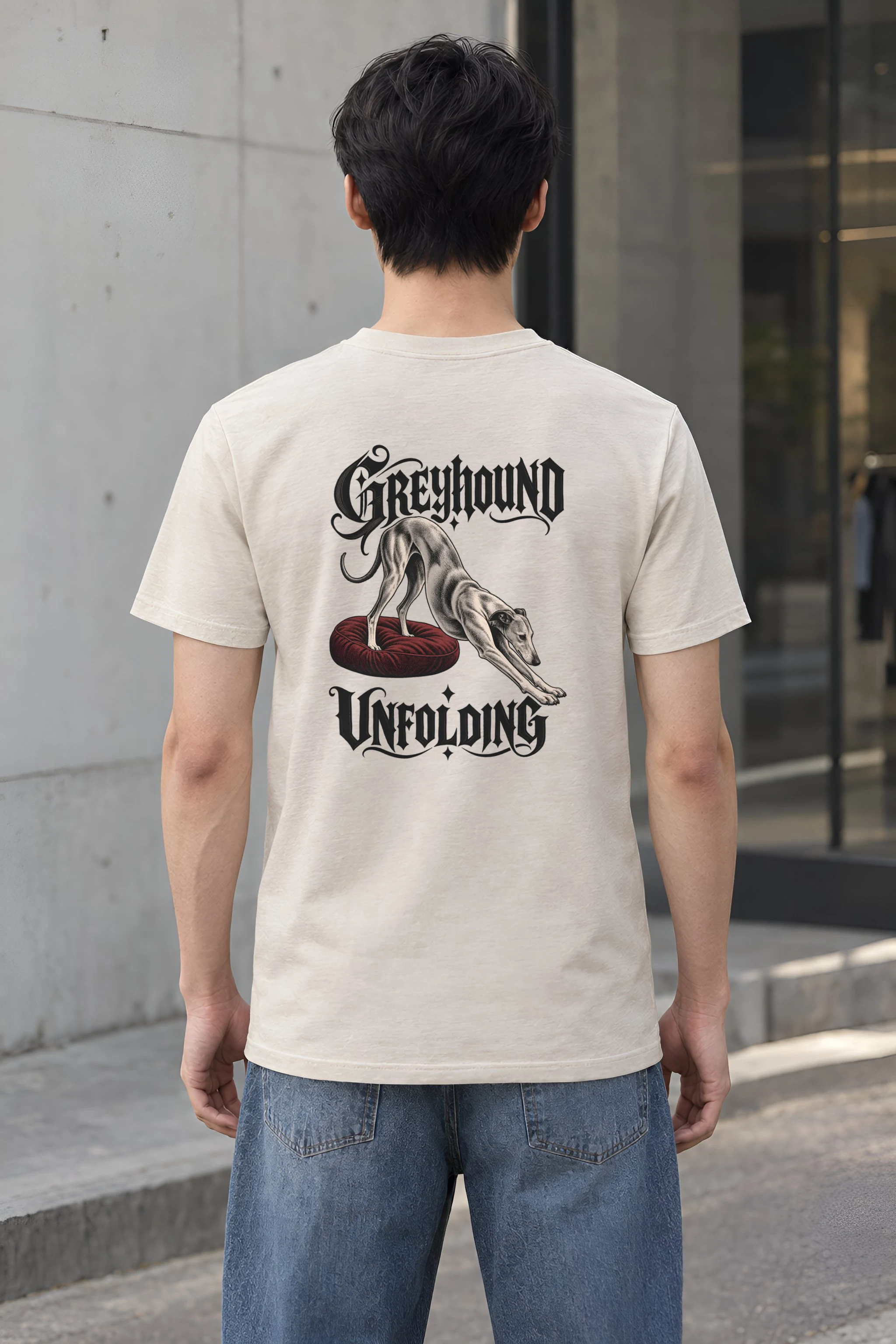 "Greyhound Unfolding" Heavyweight Unisex Crewneck T-shirt