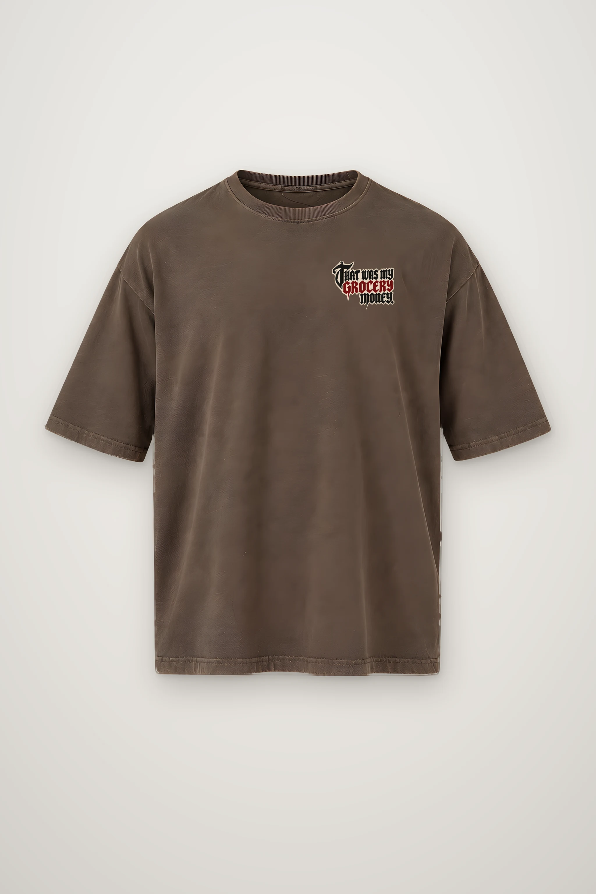 "Grocery Money" Men's Oversized Heavyweight Crewneck T-Shirt