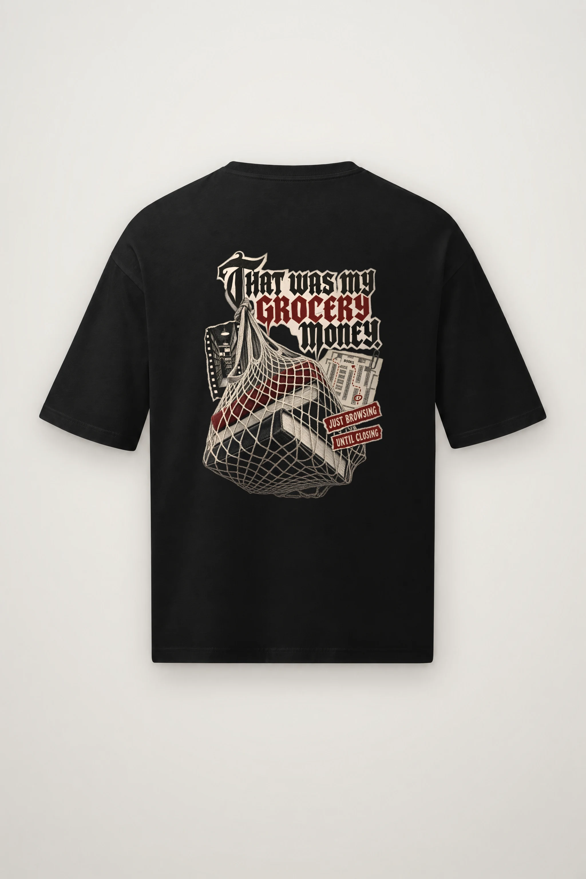 "Grocery Money" Men's Oversized Heavyweight Crewneck T-Shirt