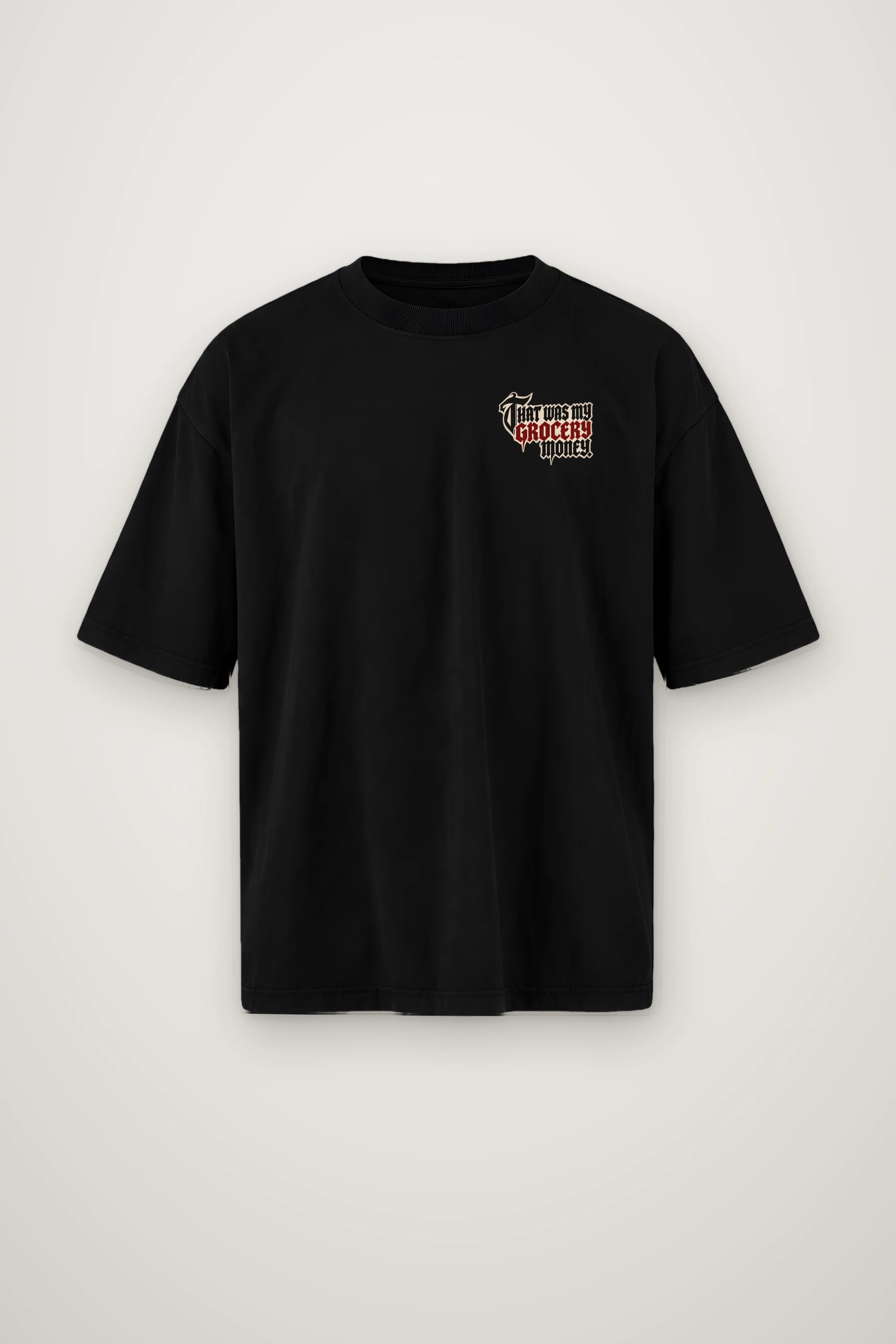 "Grocery Money" Men's Oversized Heavyweight Crewneck T-Shirt