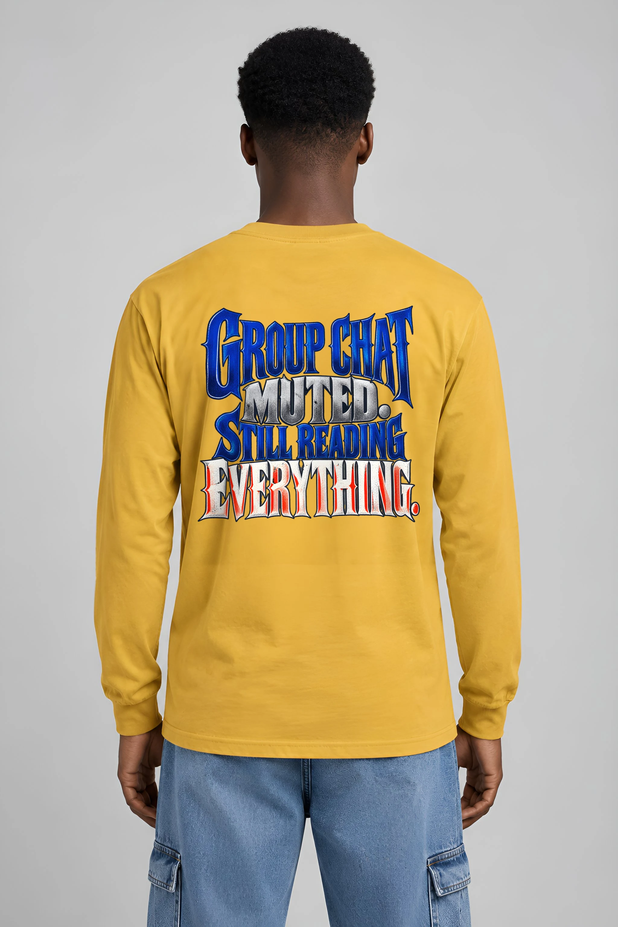 "Group Chat Muted Still Reading" Unisex Longsleeve T-shirt