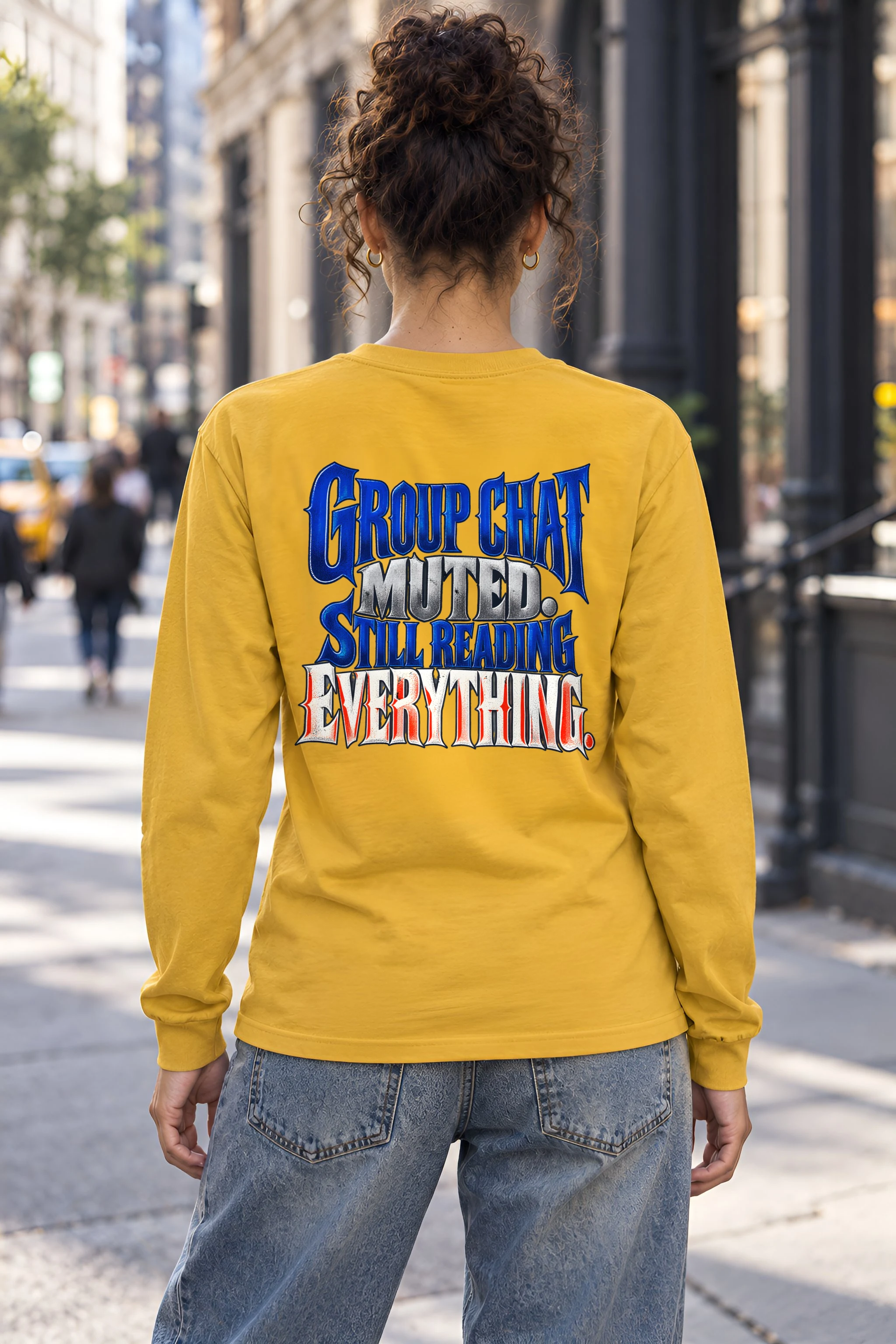 "Group Chat Muted Still Reading" Unisex Longsleeve T-shirt