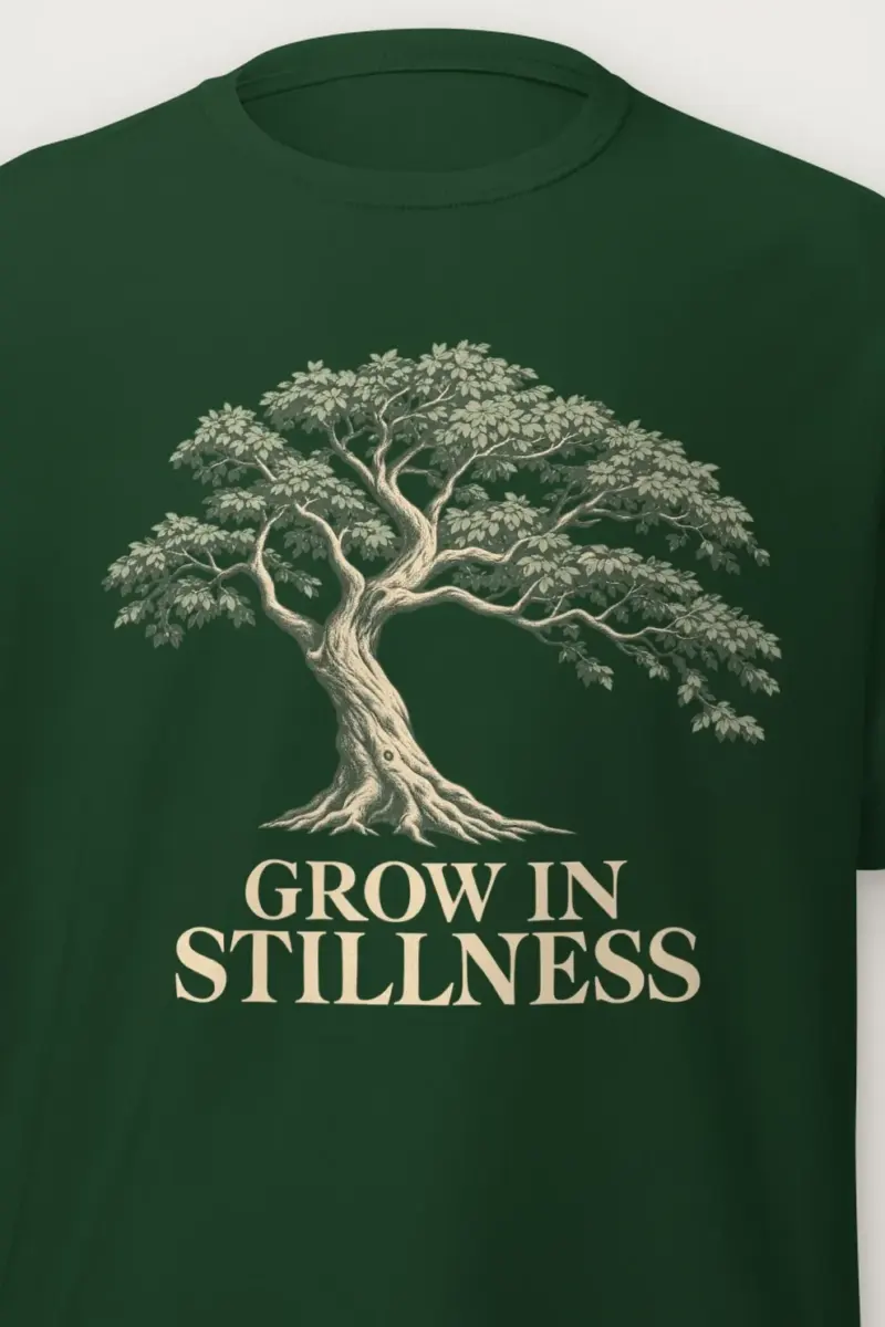 "Grow In Stillness" Heavyweight Unisex Crewneck T-shirt