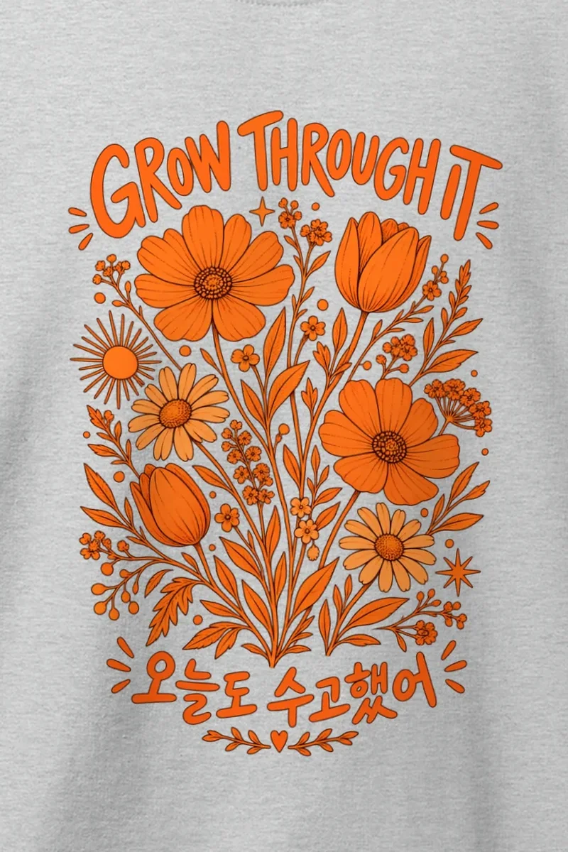 "Grow Through It" Heavy Blend Unisex Crewneck Sweatshirt