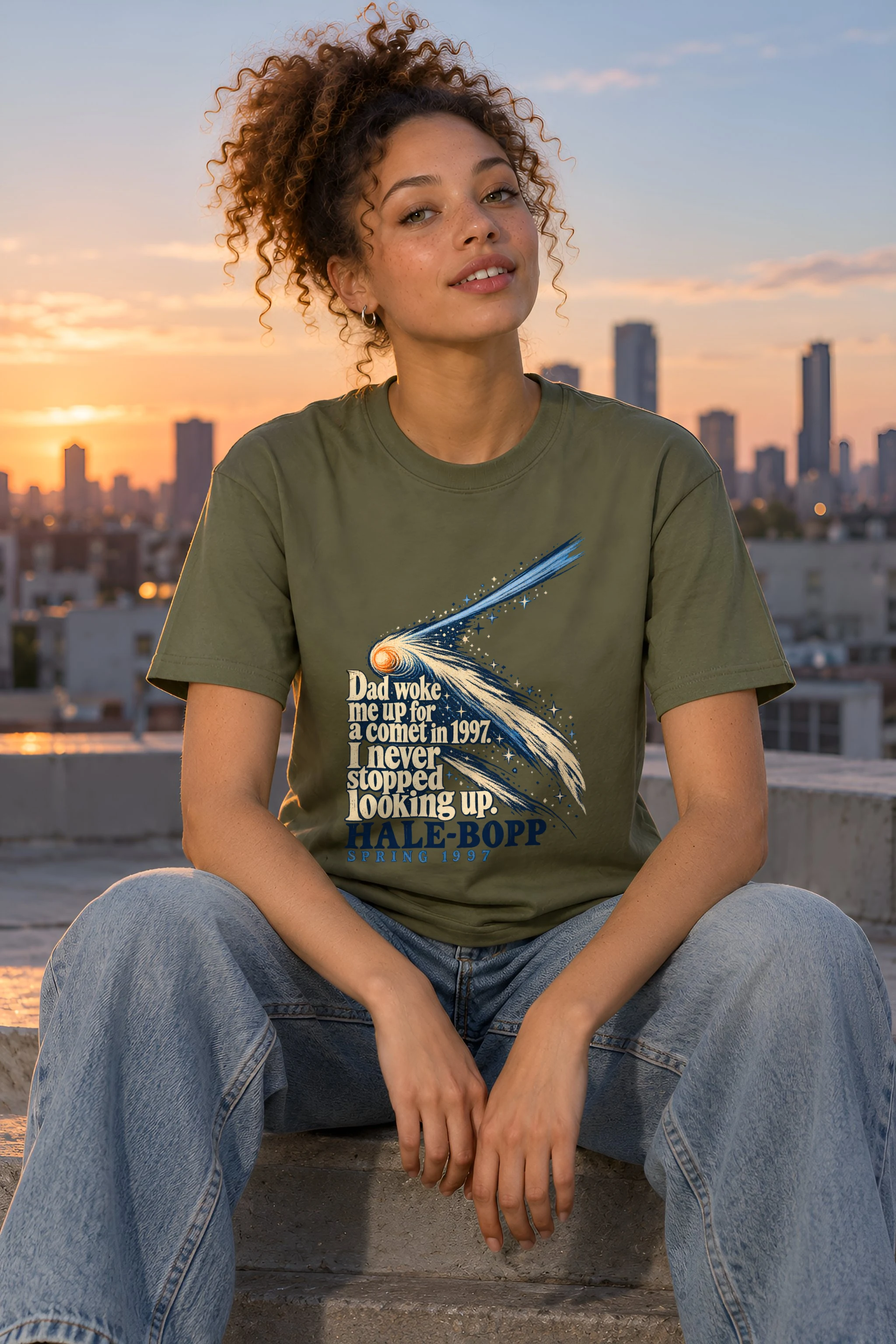 "Hale-Bopp Spring 1997" Heavyweight Unisex Crewneck T-shirt