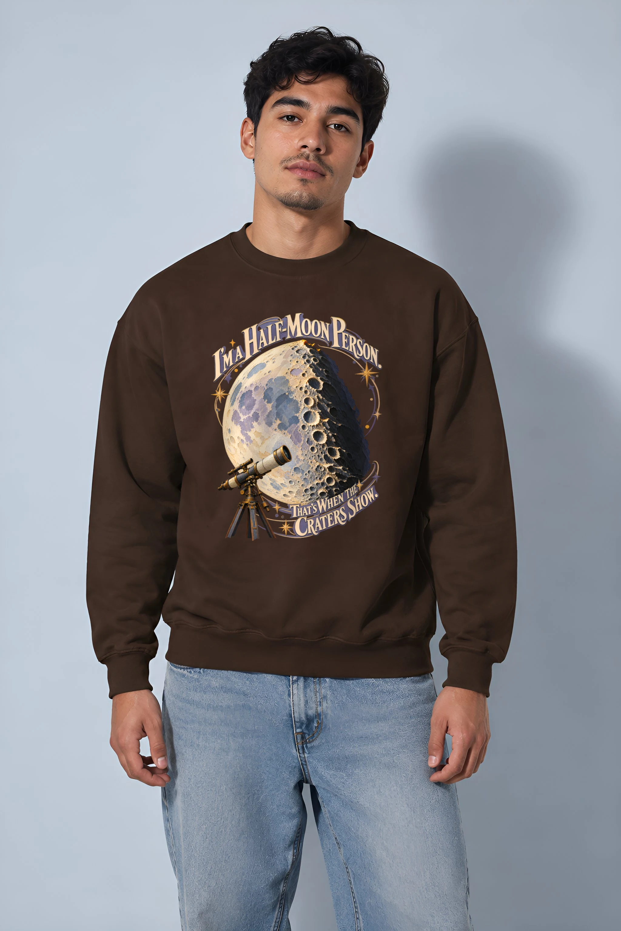 "Half-Moon Person" Heavy Blend Unisex Crewneck Sweatshirt