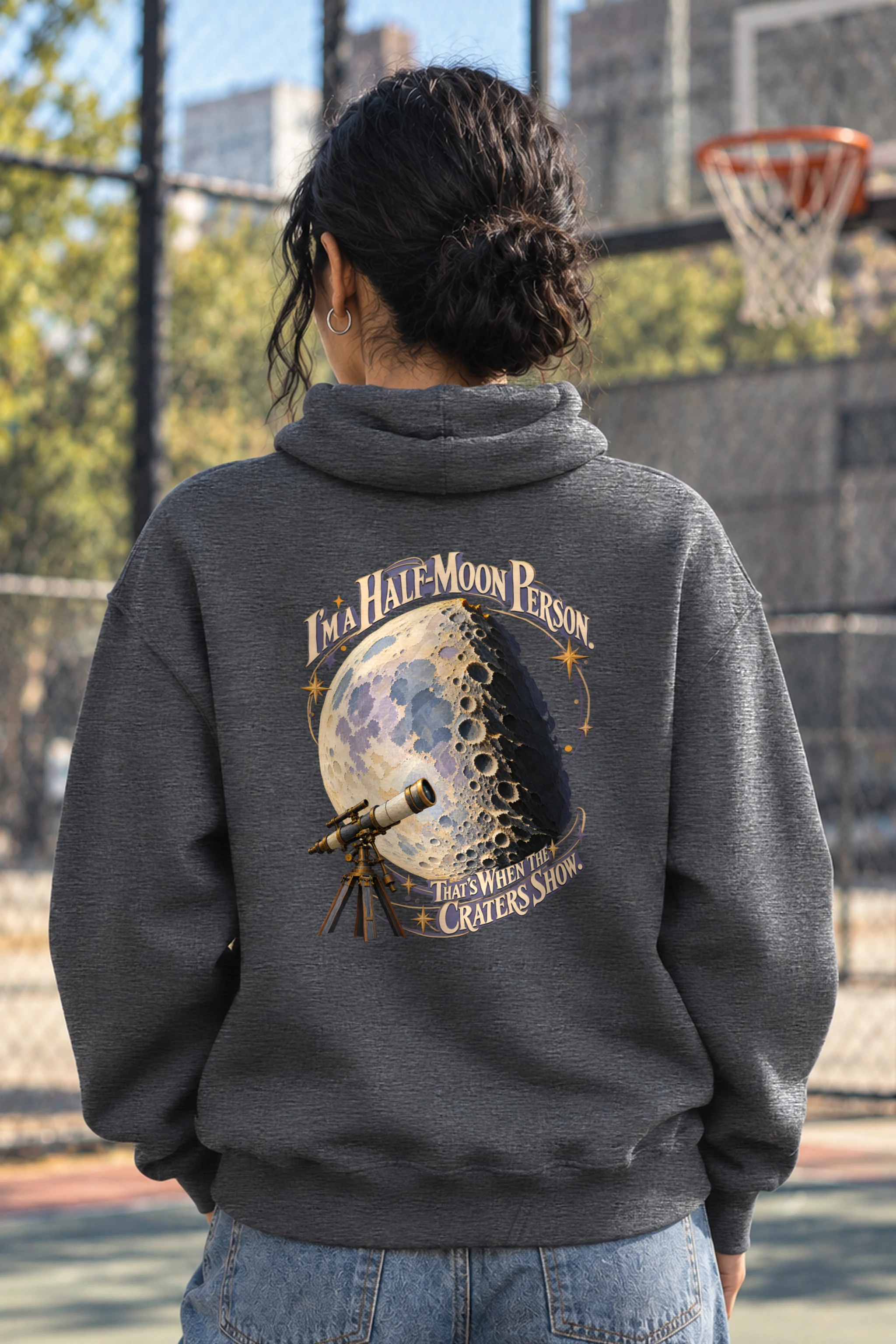 "Half-Moon Person" Heavy Blend Unisex Pullover Hoodie