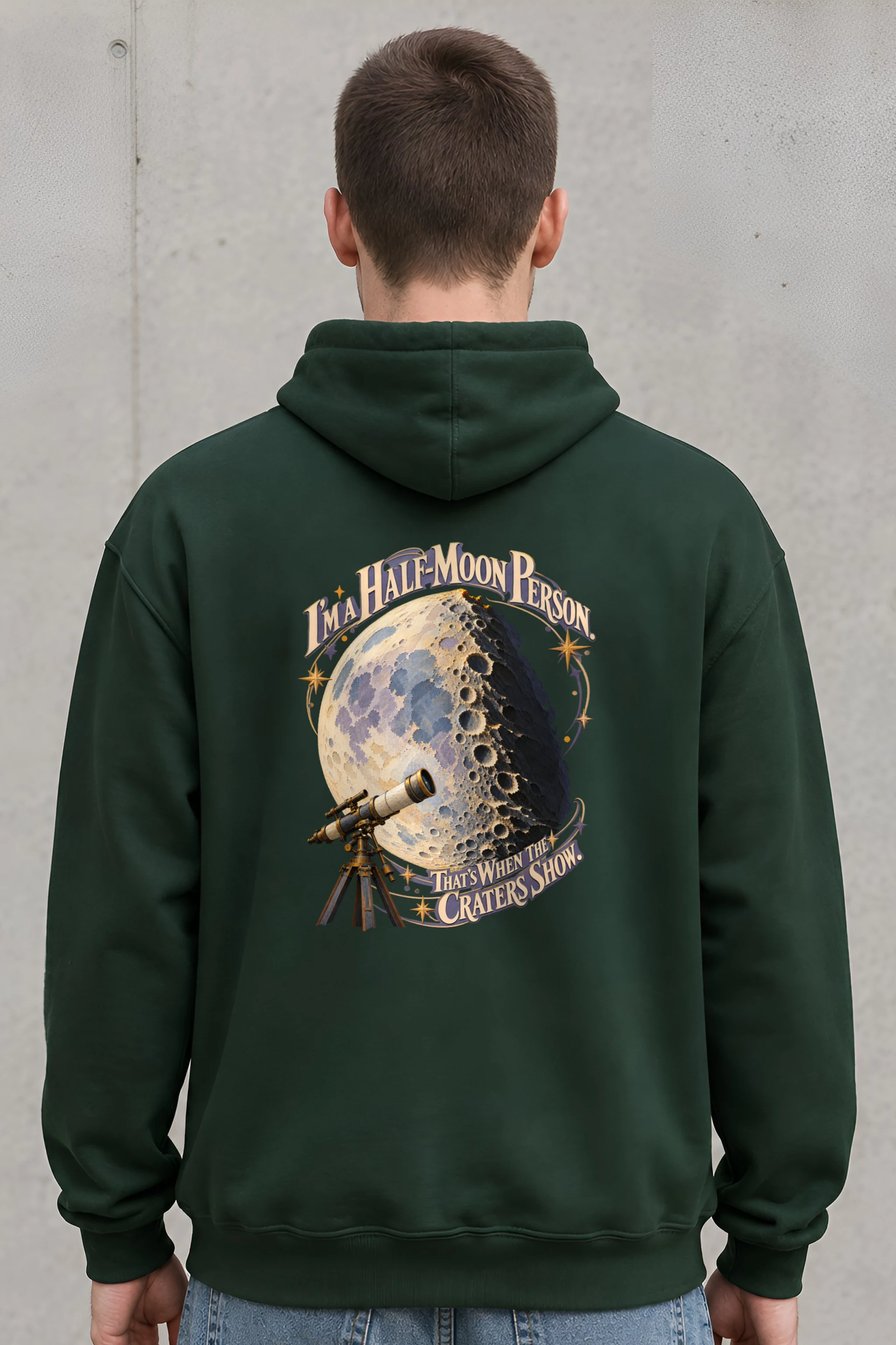 "Half-Moon Person" Heavy Blend Unisex Pullover Hoodie