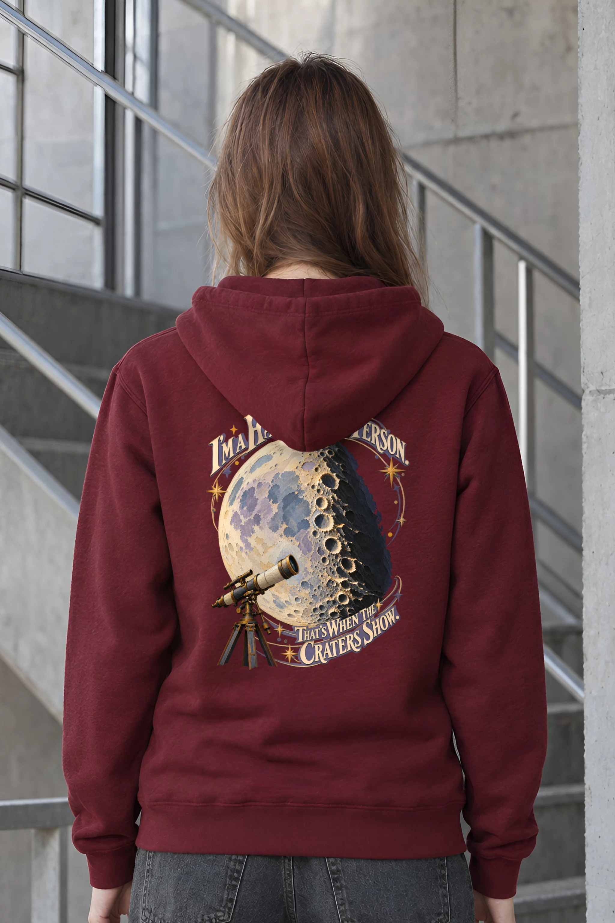 "Half-Moon Person" Heavy Blend Unisex Pullover Hoodie