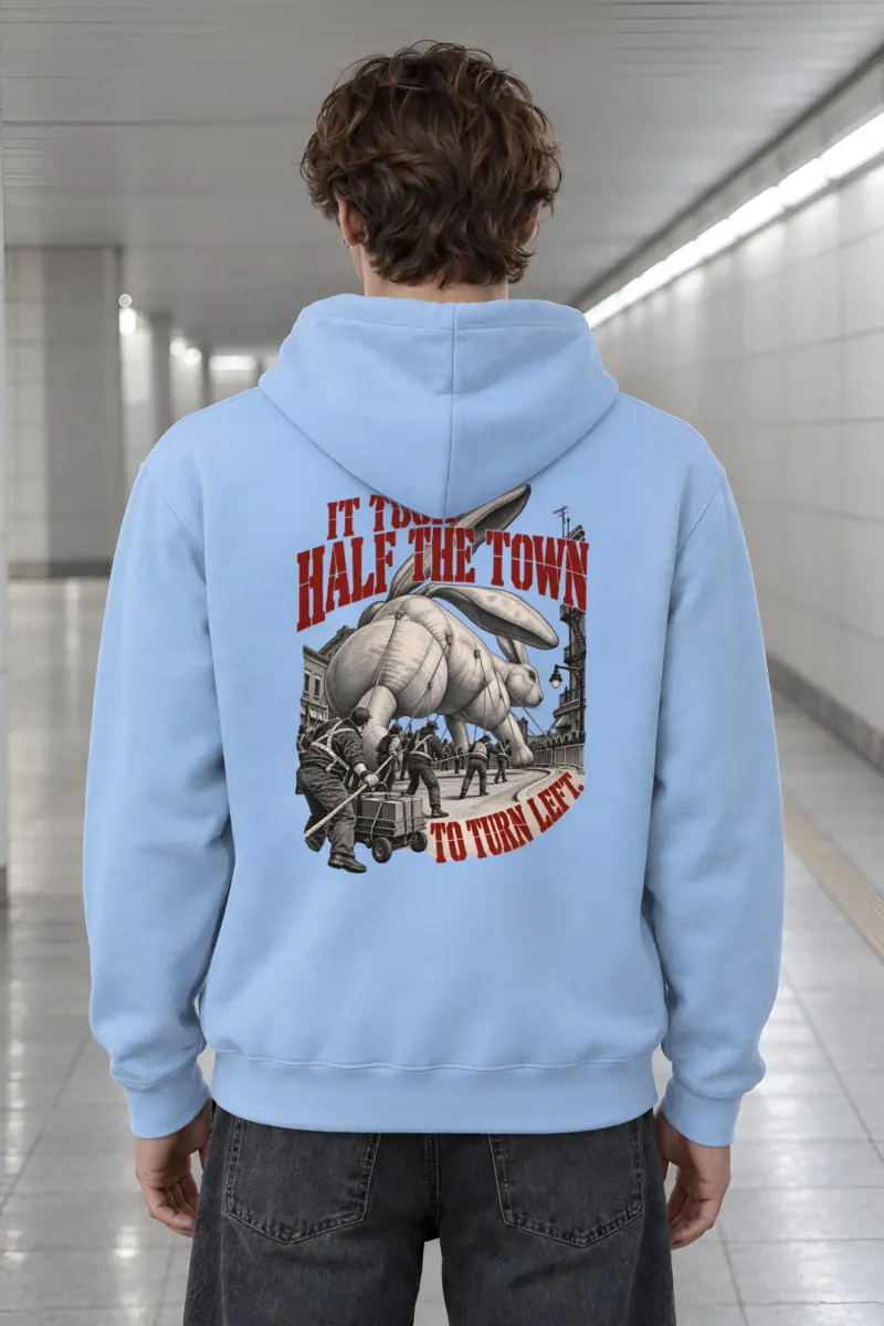 “Half the Town to Turn Left” Heavy Blend Unisex Pullover Hoodie
