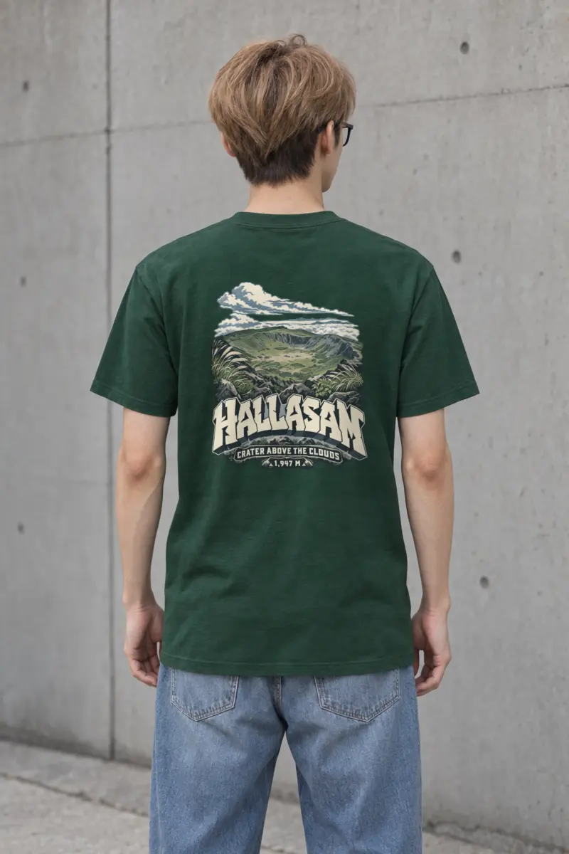 "Hallasan Crater Above the Clouds" Heavyweight Unisex Crewneck T-shirt
